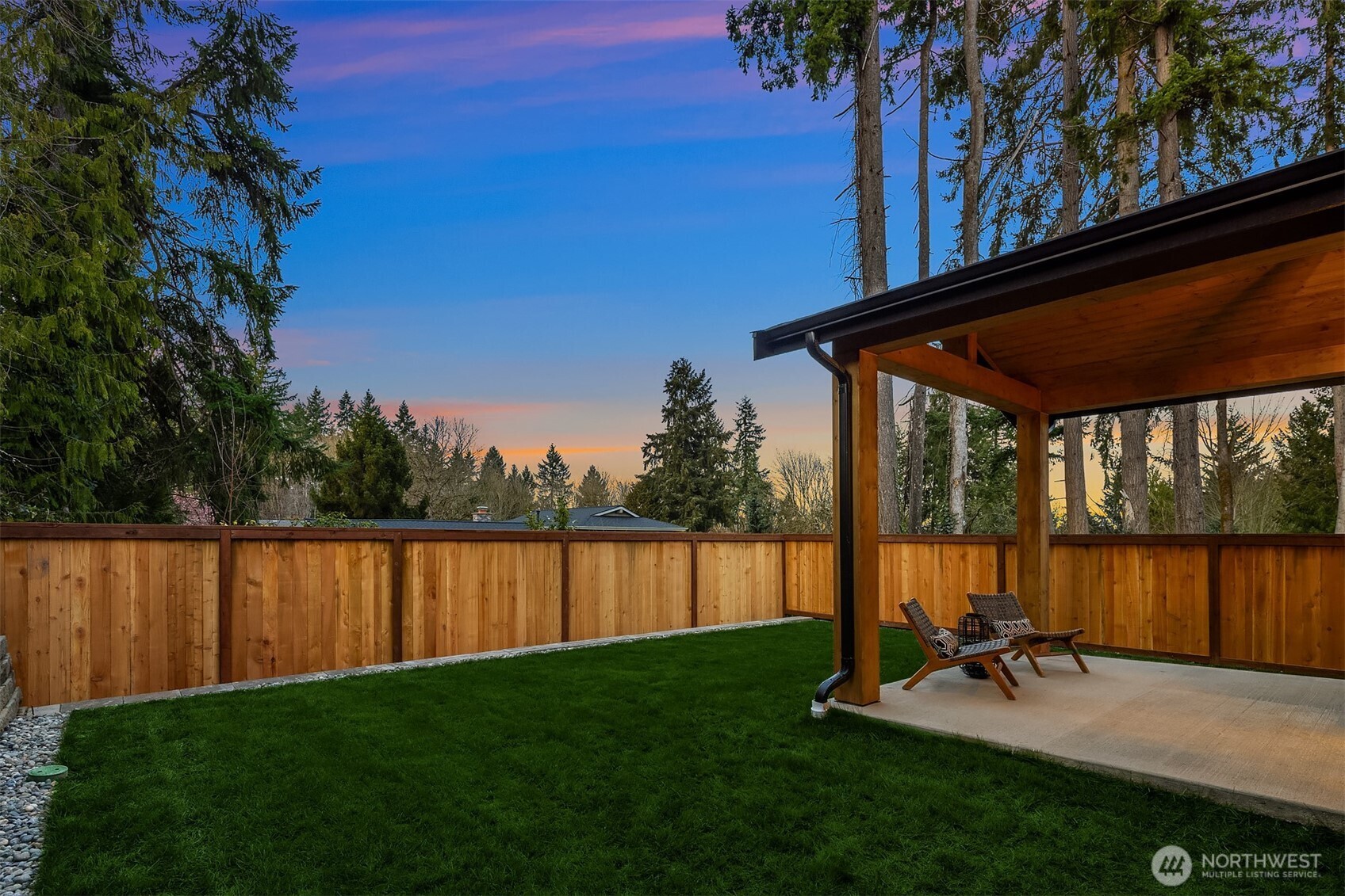 Irrigated flat backyard