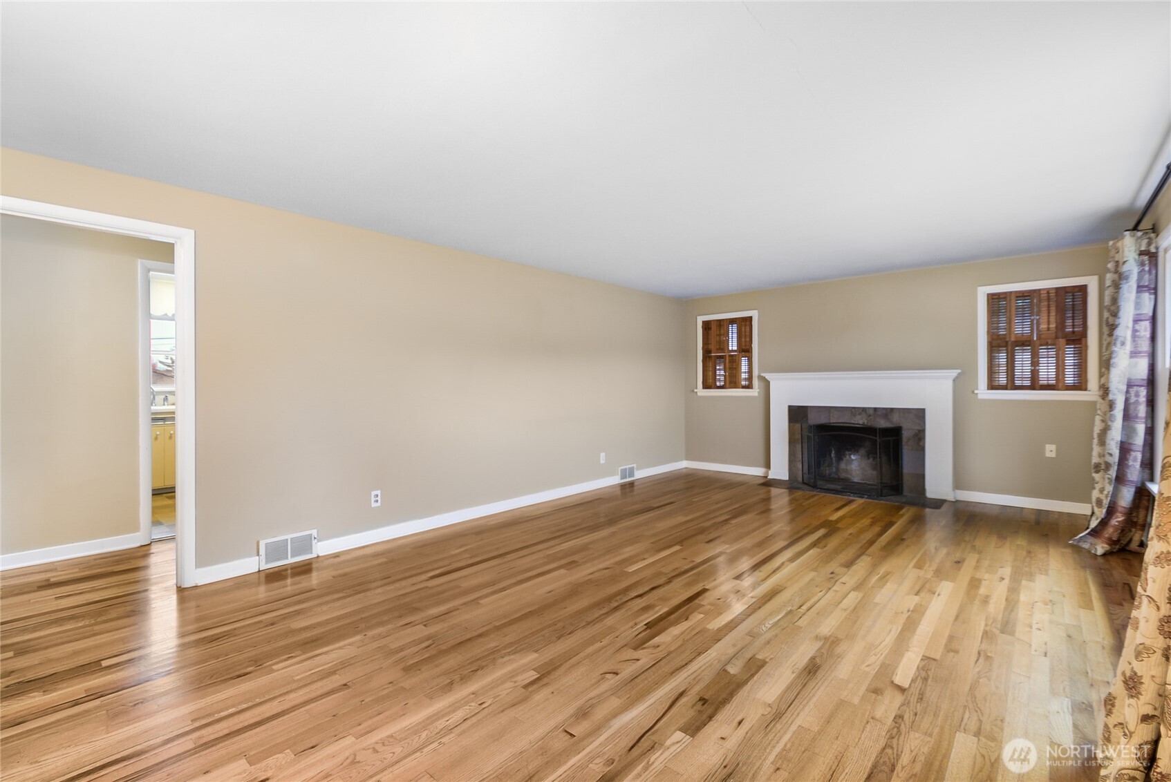 Living Room w/wood shutters