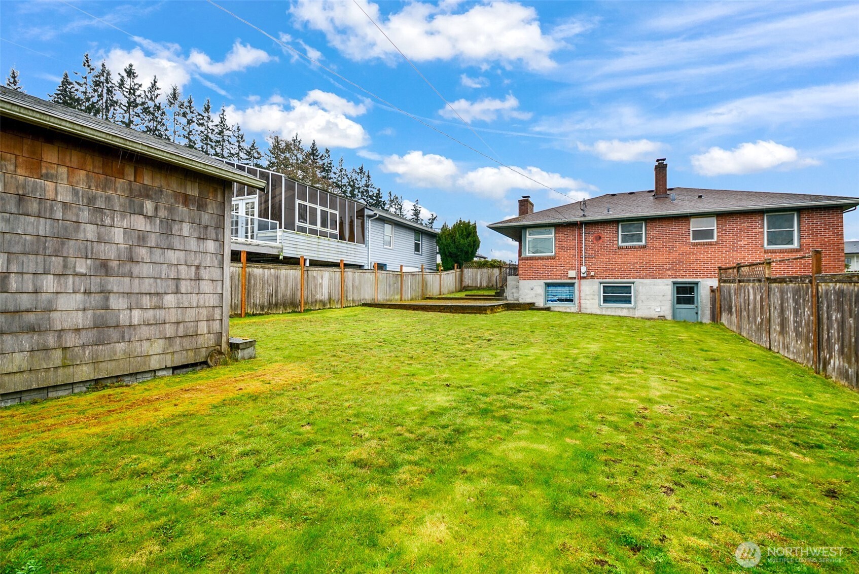 Spacious Backyard, looking back at home