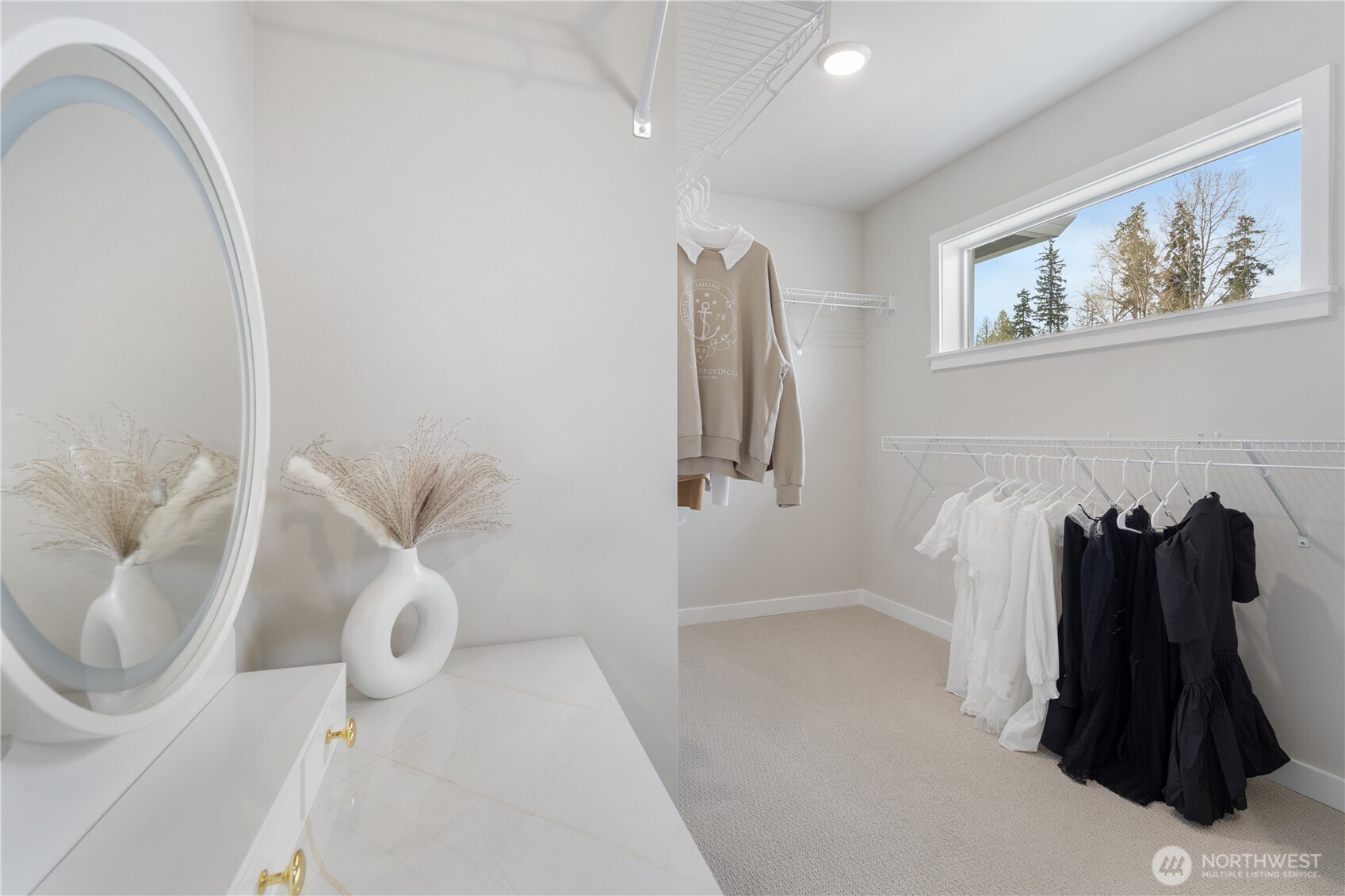 Primary master walk-in closet