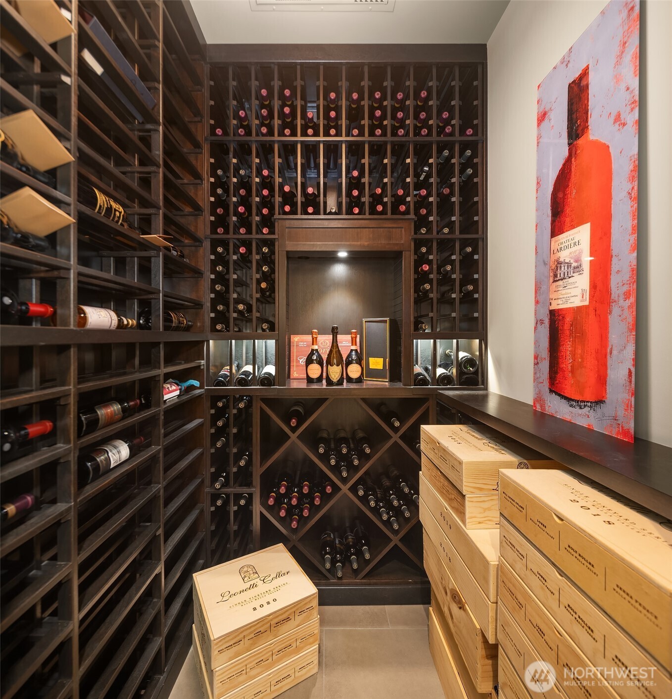House your wine collection in the 375-bottle conditioned cellar.