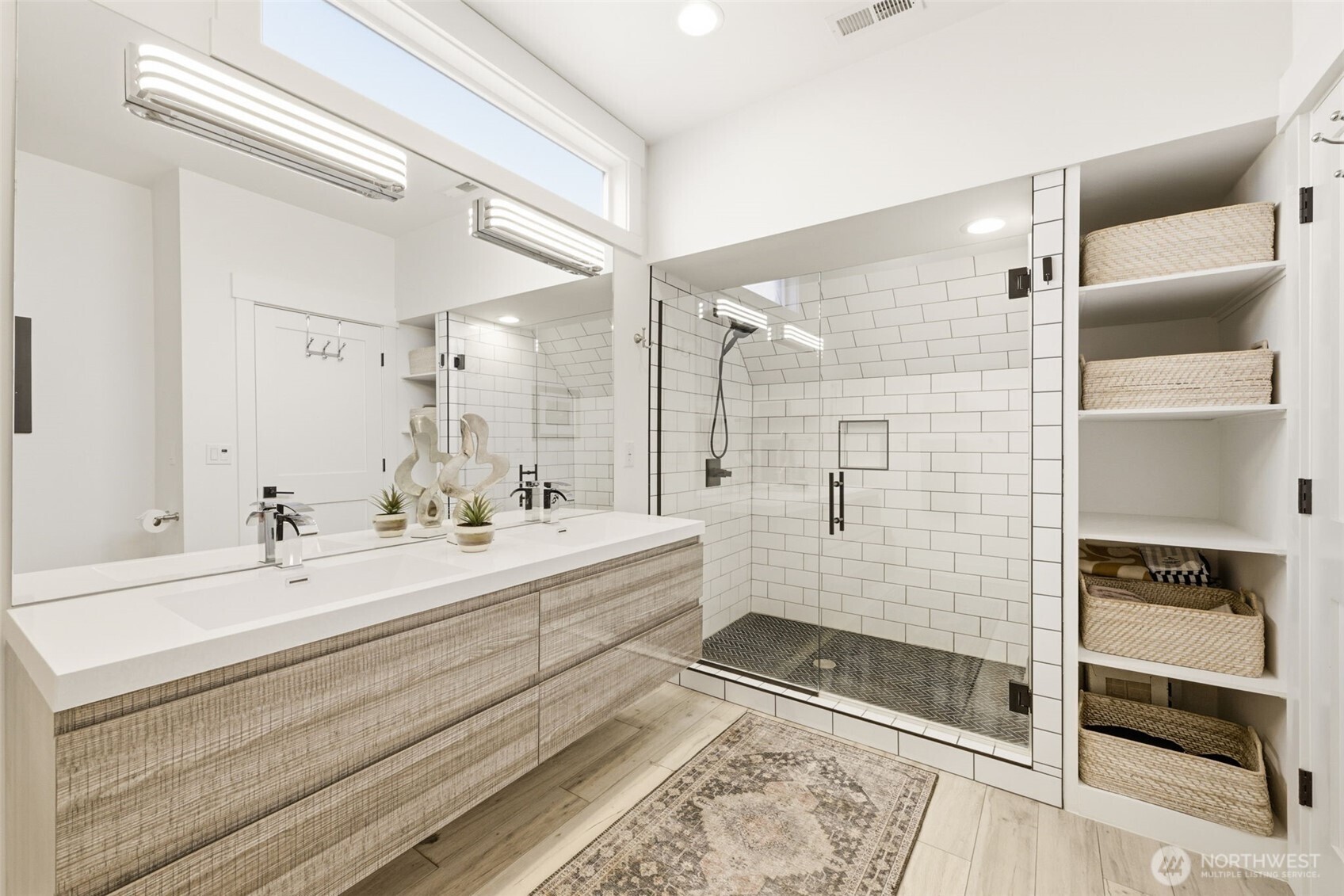 Built-In Storage & Floating Shelves