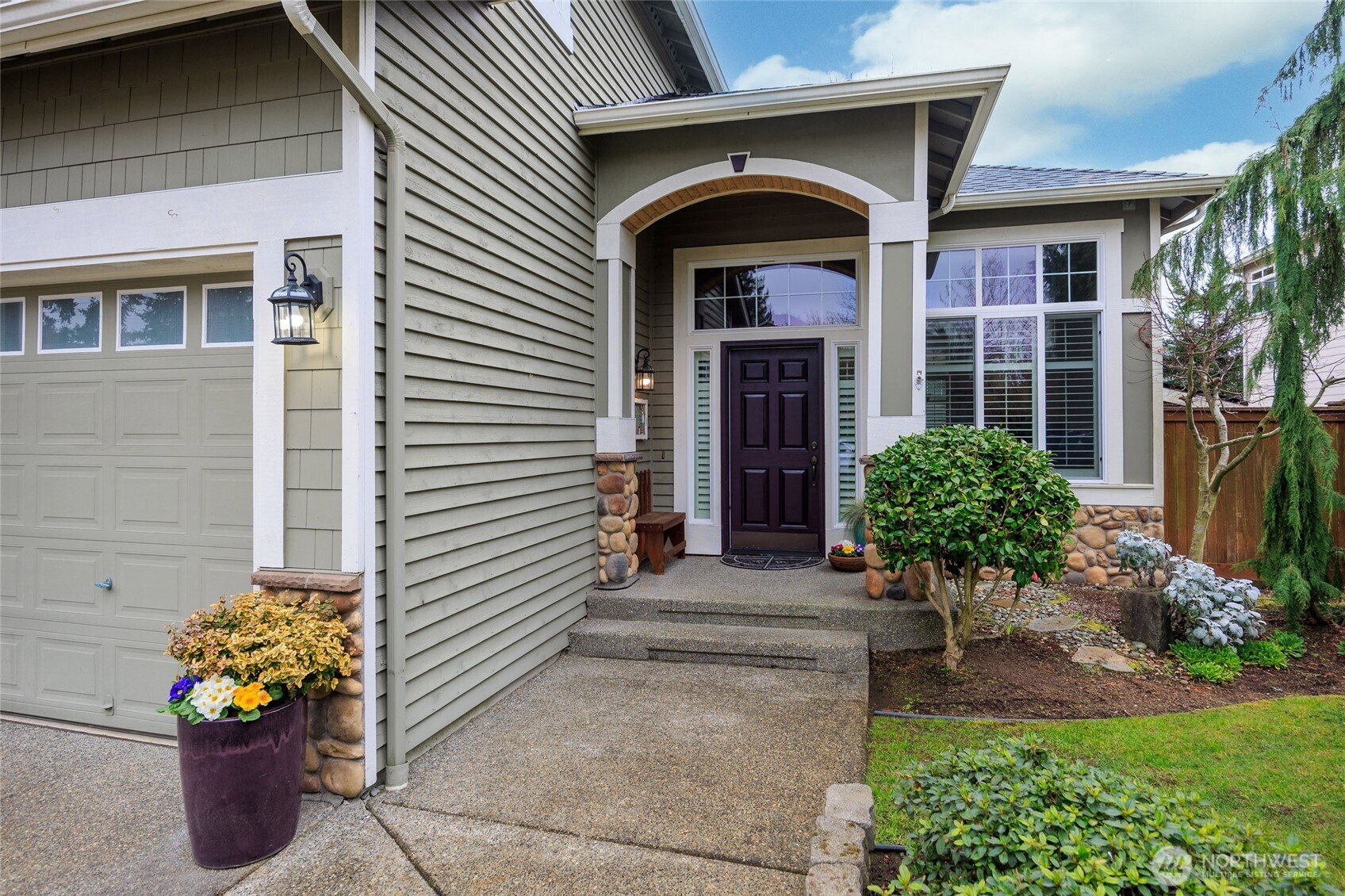 Large level backyard. Back of home plumbed for gas for your BBQ, w/water & power also.