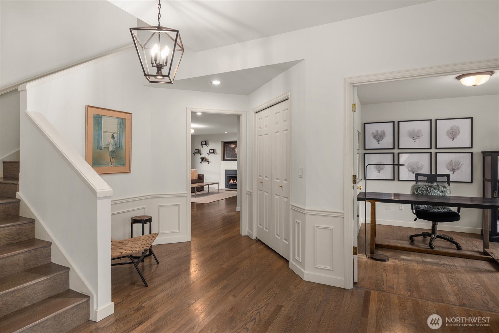 From Entry to Den and Family Room