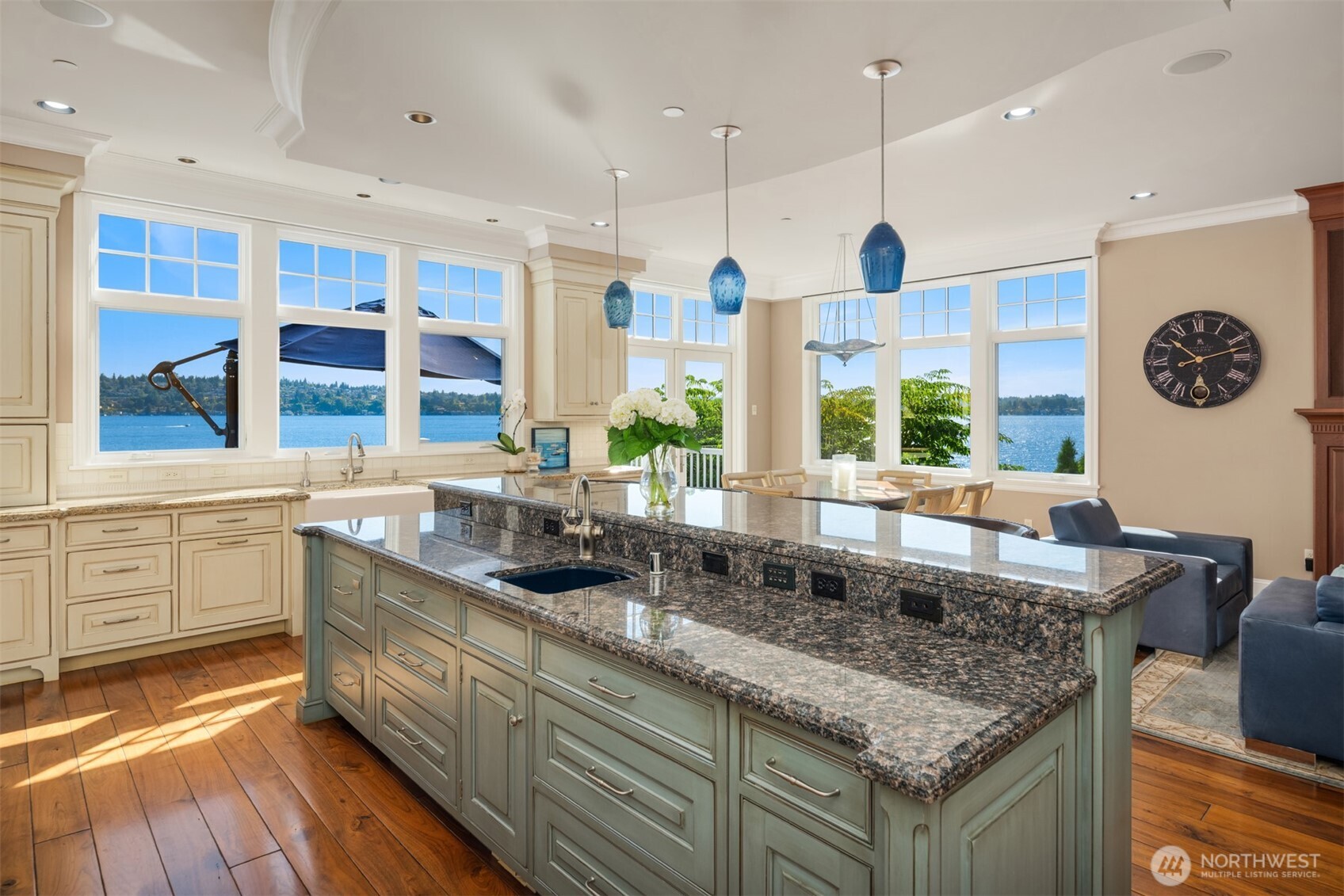 Light and bright kitchen with amazing views