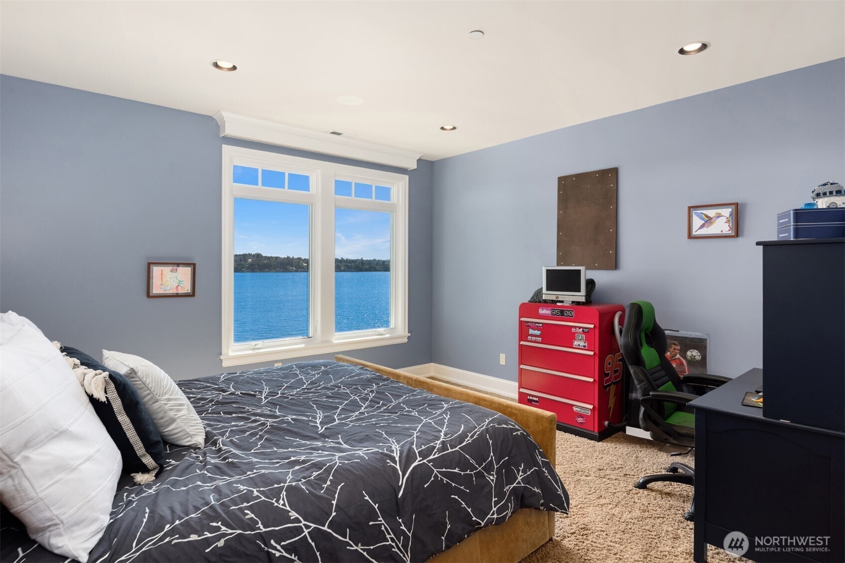 Corner bedroom filled with light and ensuite like all of the others.