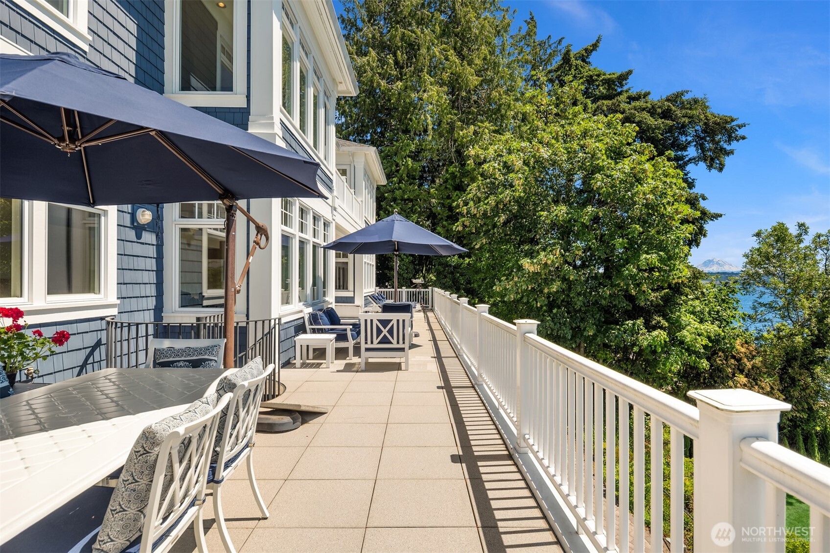 Expansive upper and lower decks for relaxing, dining, entertaining, sipping wine while watching the stunning sunsets.