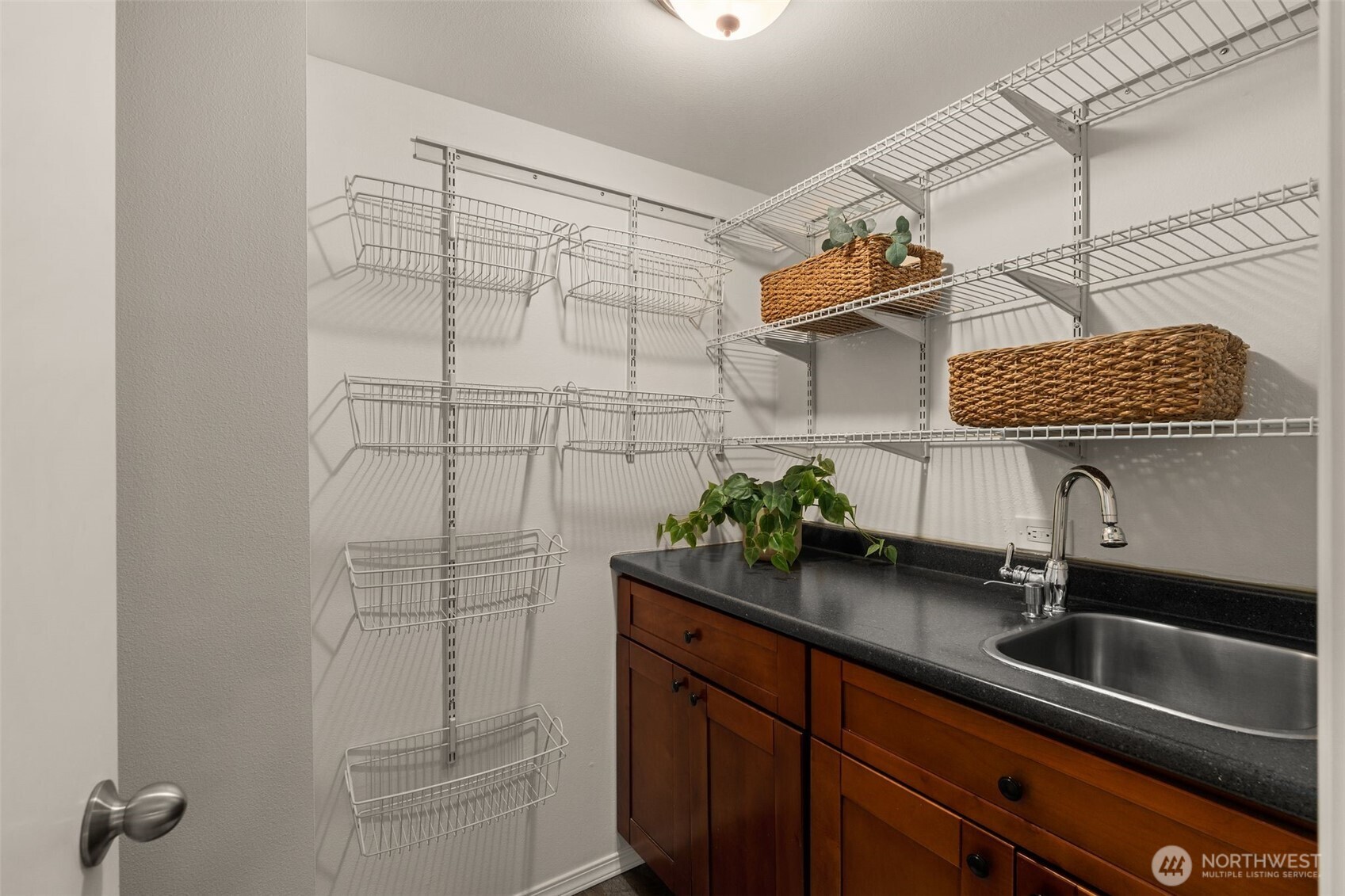 Large pantry with a prep sink!