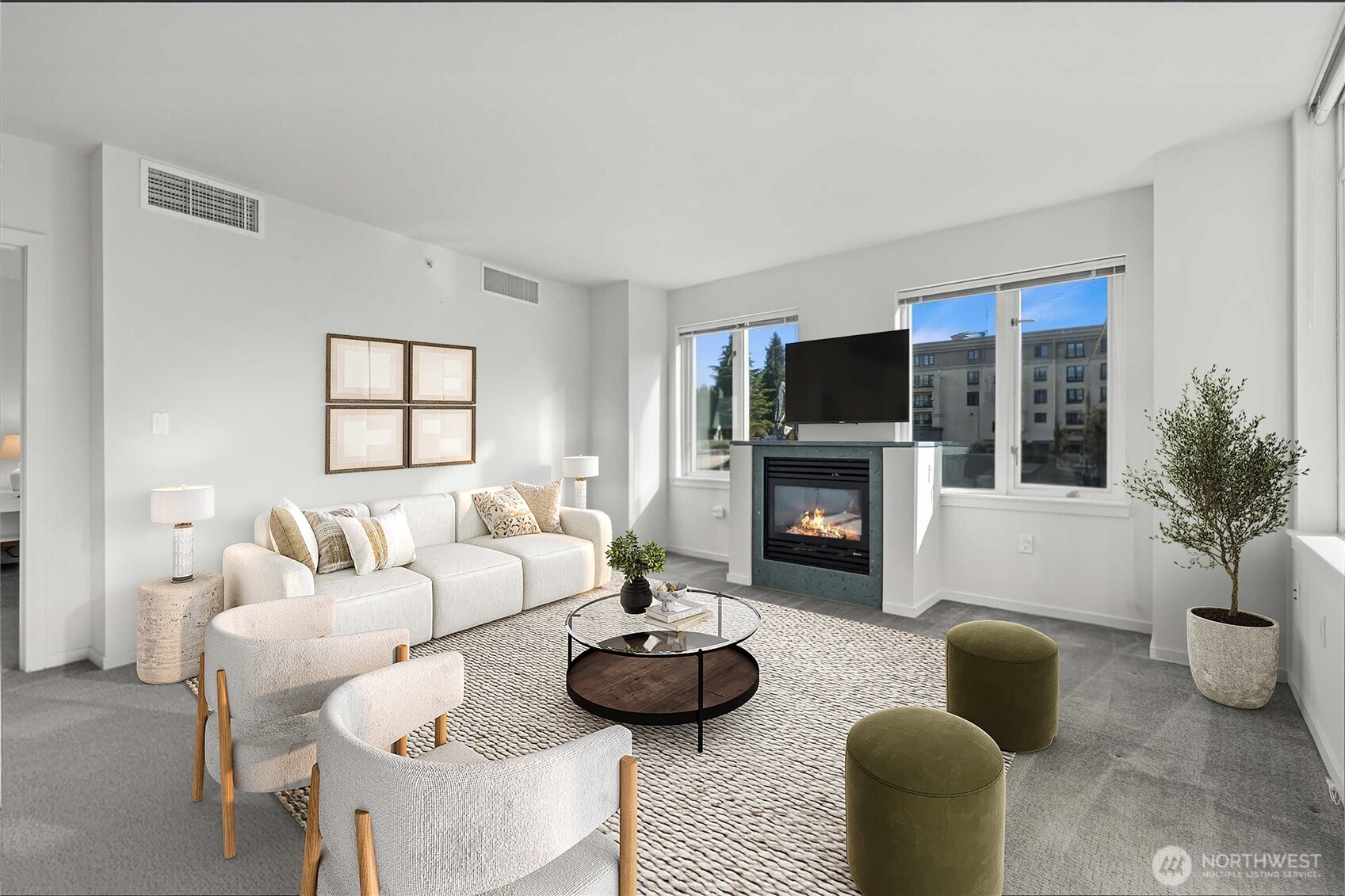 Main living area - open floor plan (virtually staged)