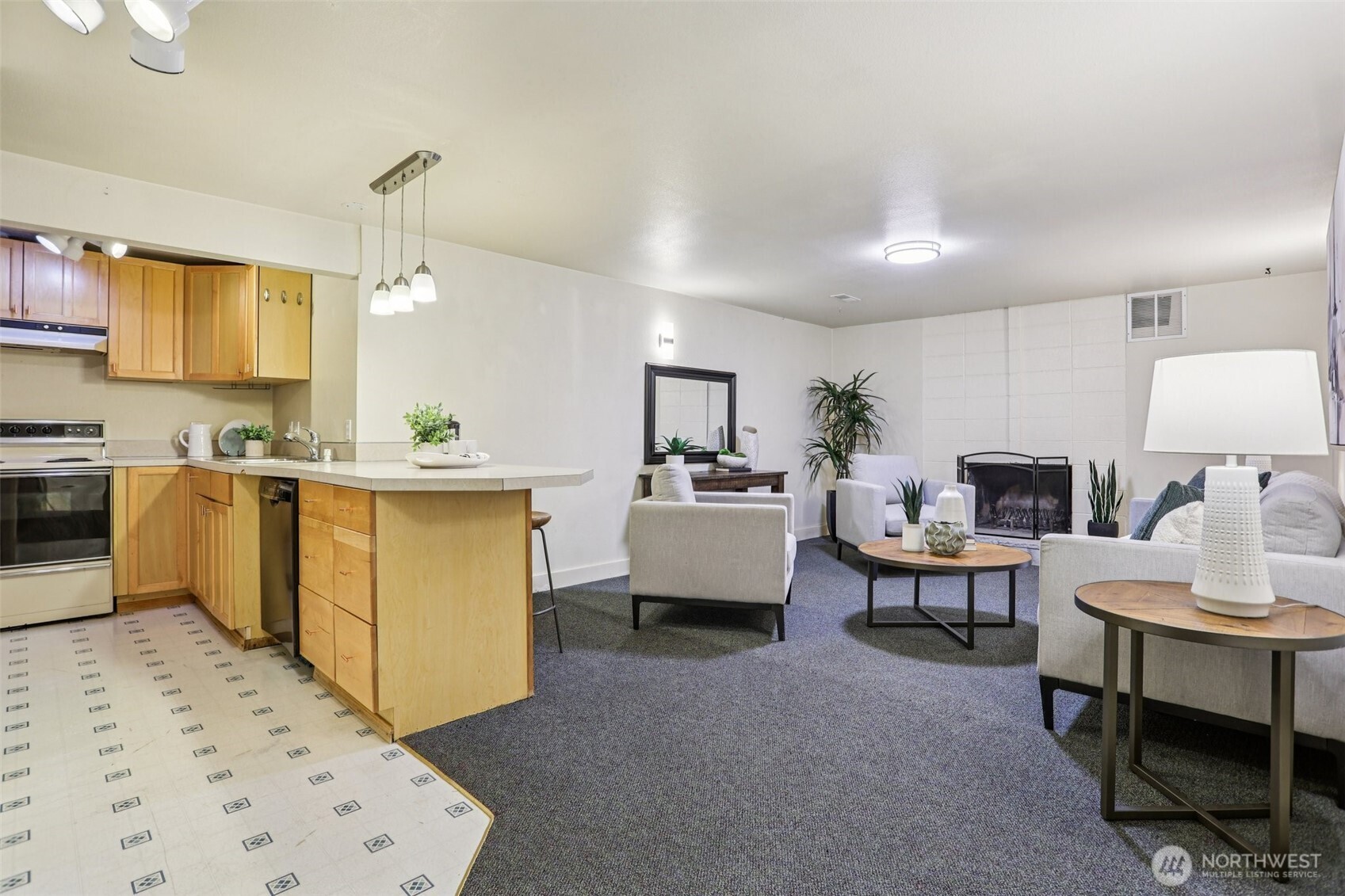 This ADU connects to the rest of the home (but can be shut off by a door) and has its own exterior entry.