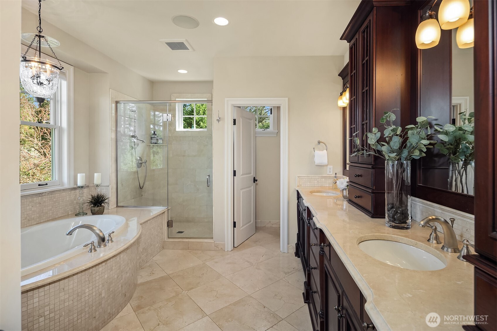 Decadent primary bathroom.