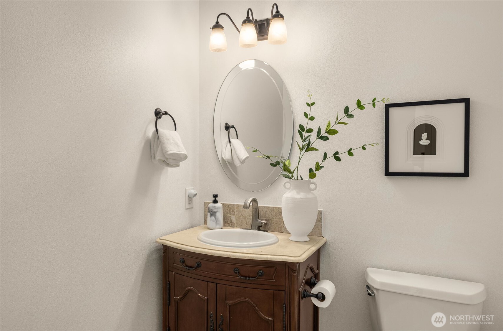 Updated powder room on main