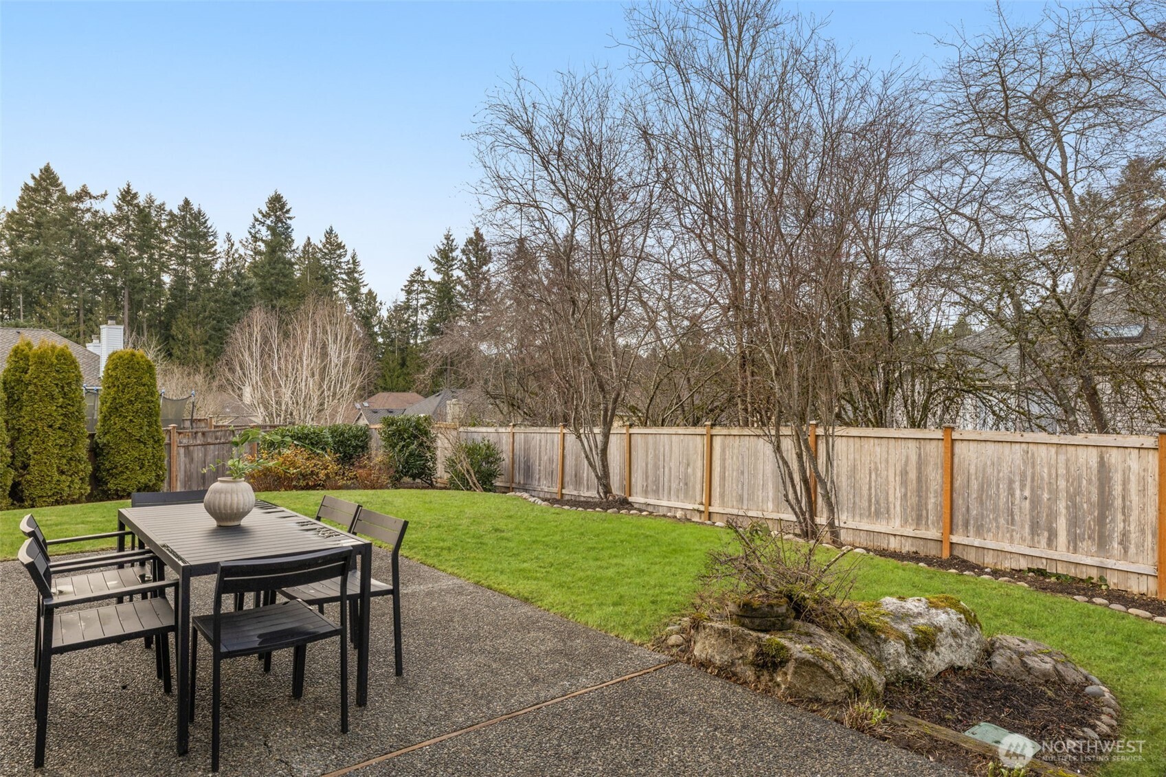 Step outside to a private, fully fenced backyard with no rear neighbors