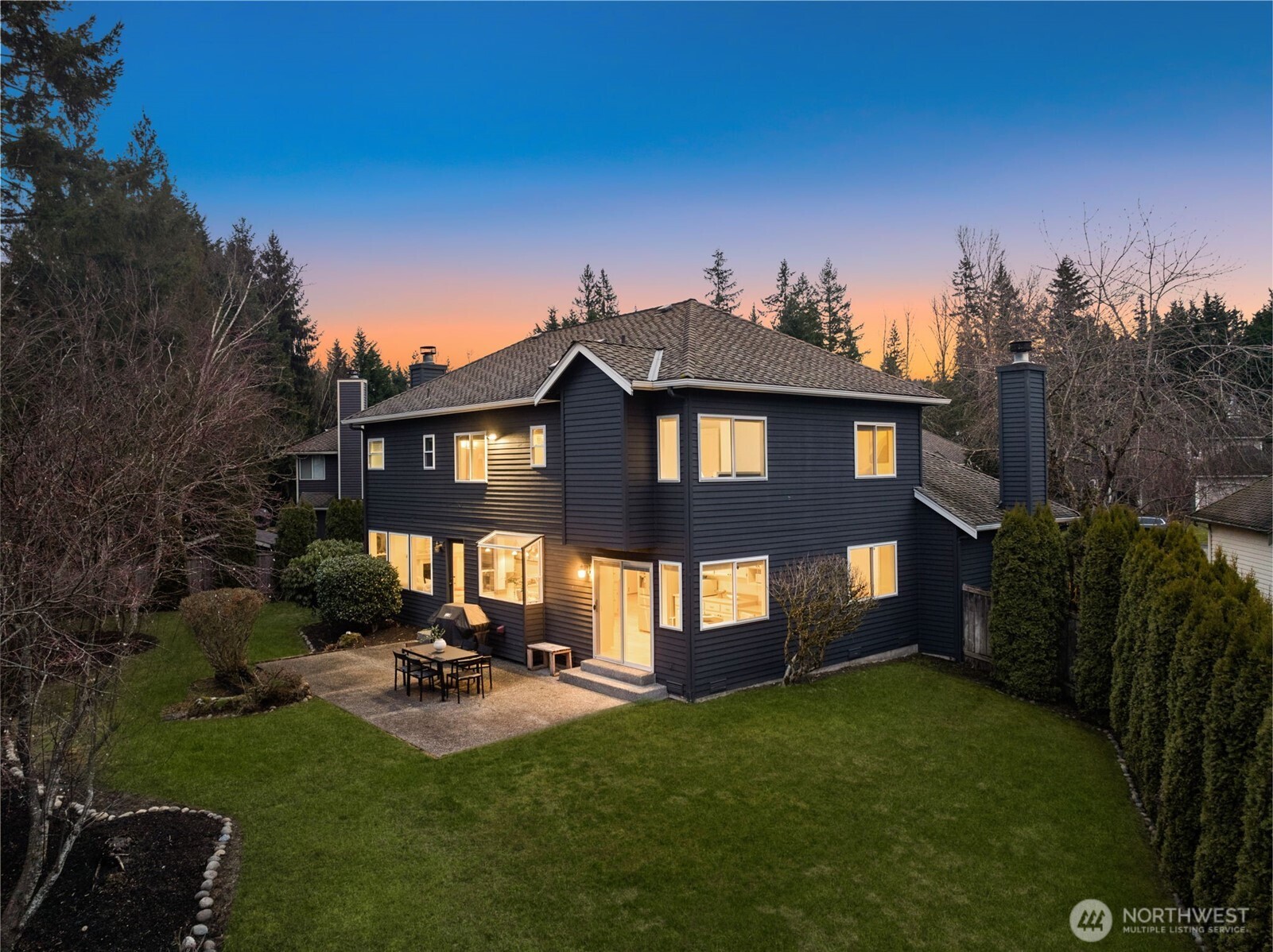 Expansive, private backyard
