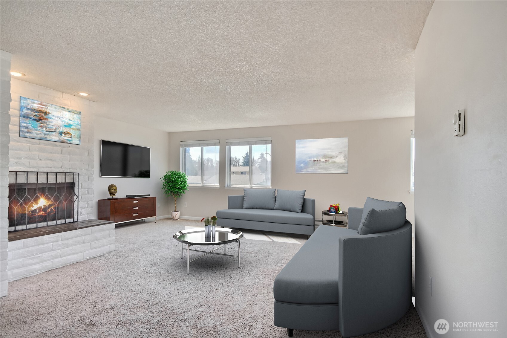 Living room/ virtual staged