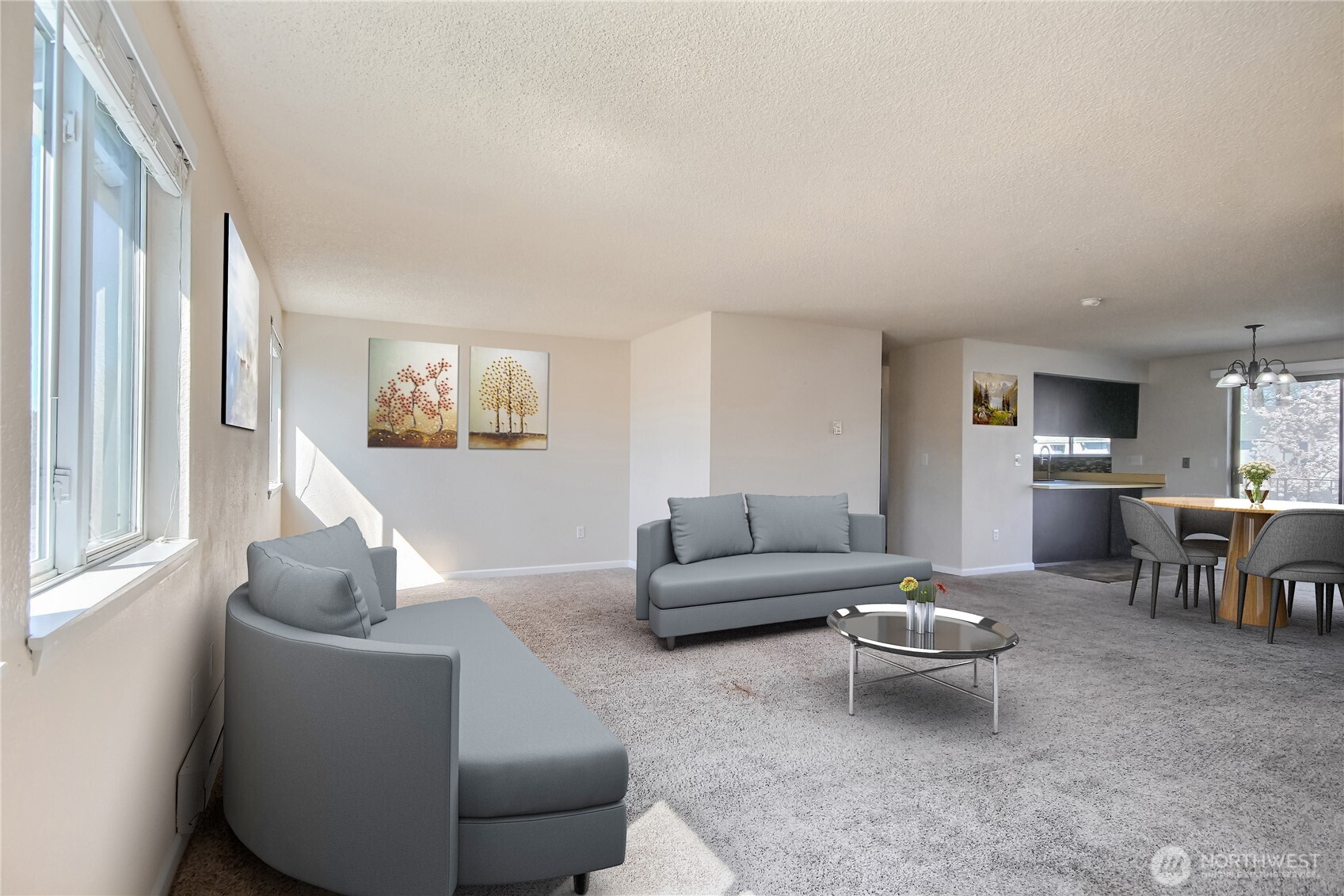 Living room/ virtual staged