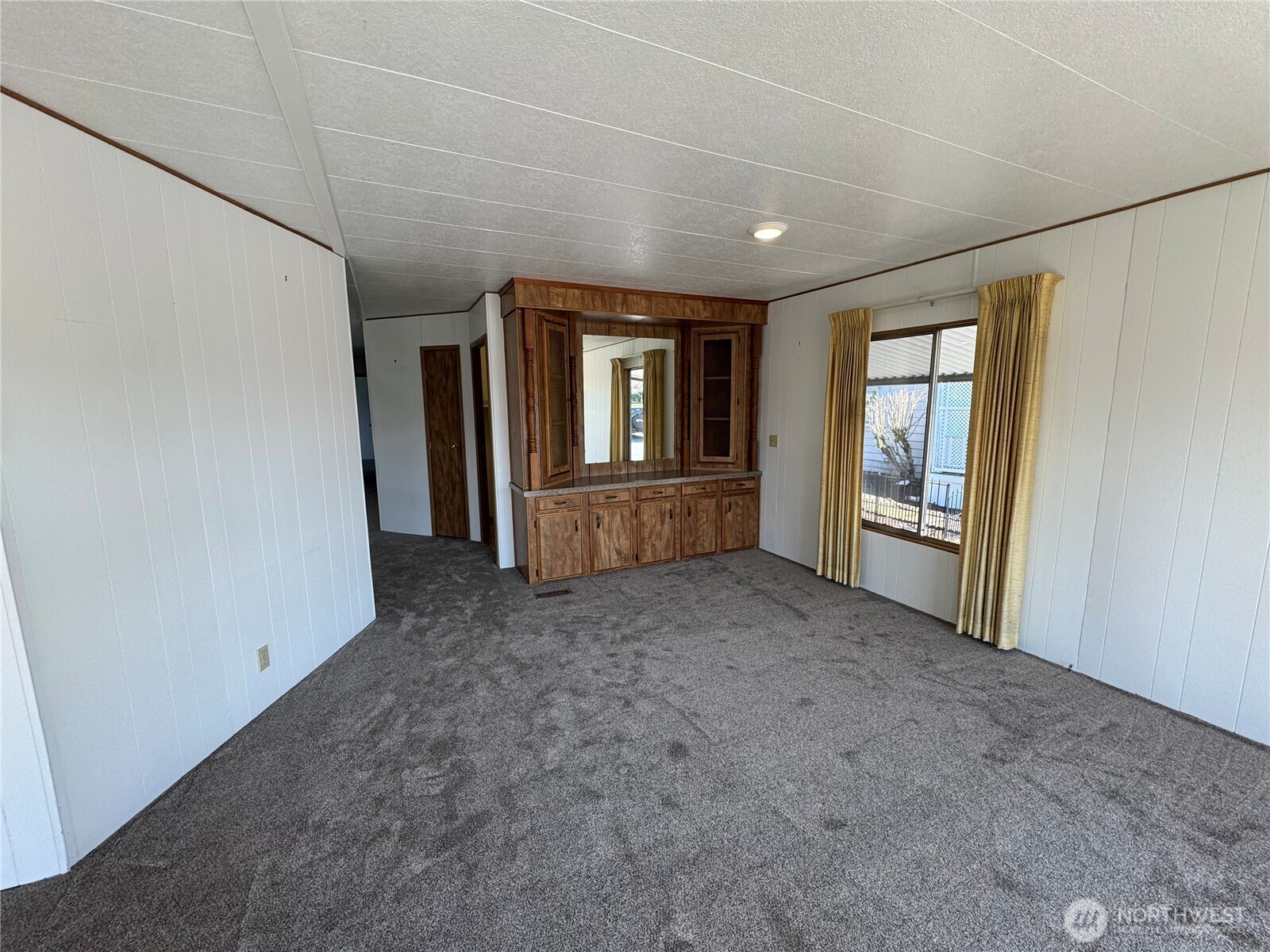 Dining Area with Built in Hutch.