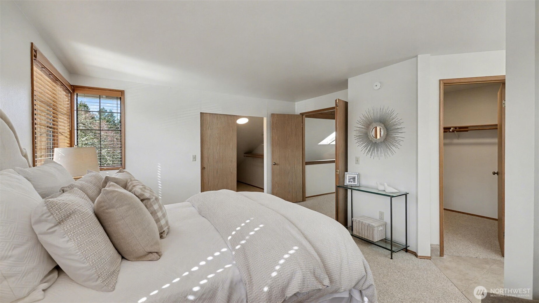 There are 2 walk-in closets with-in the primary bedroom.