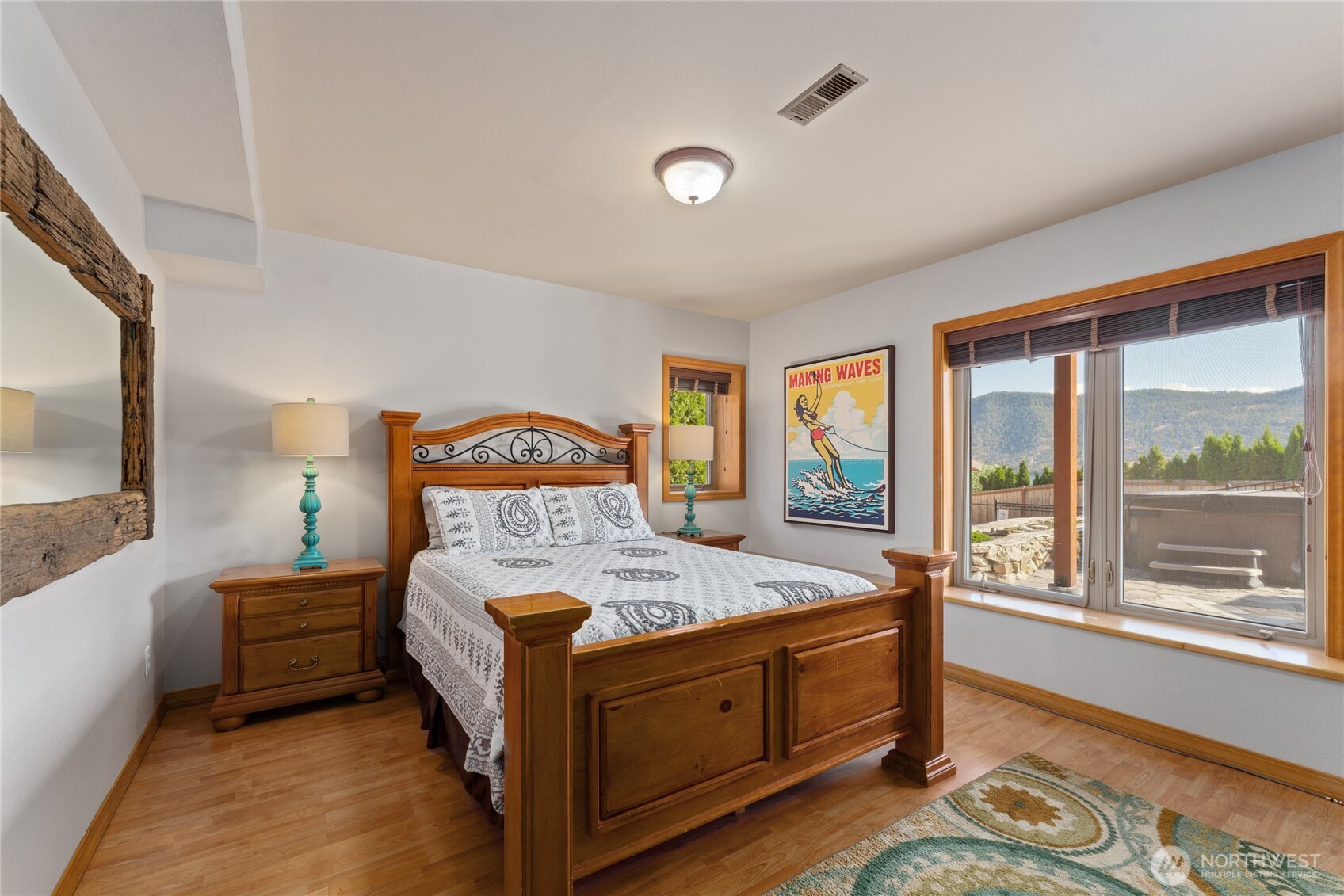 Lower level guest bedroom 1.