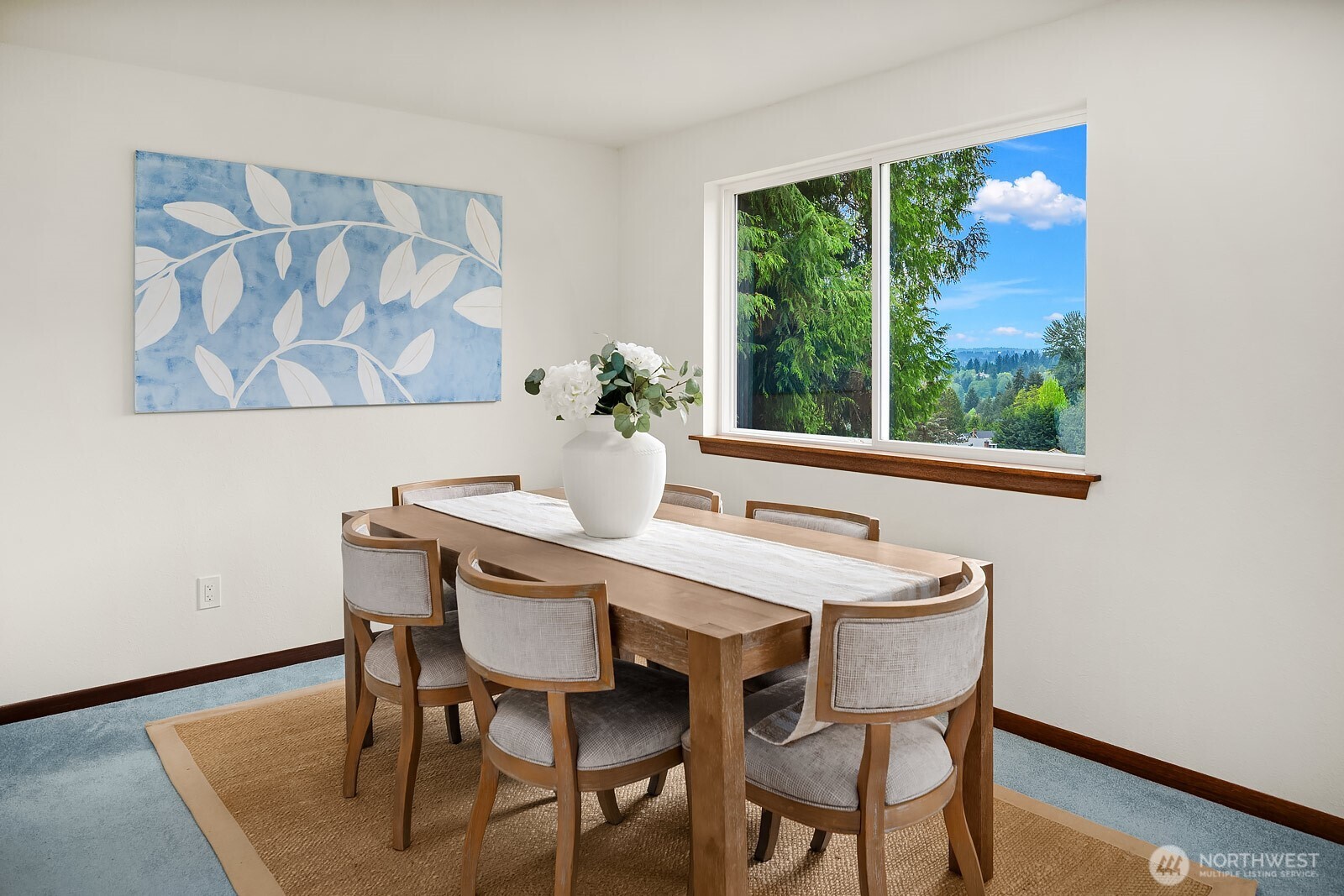 Dining room with view.