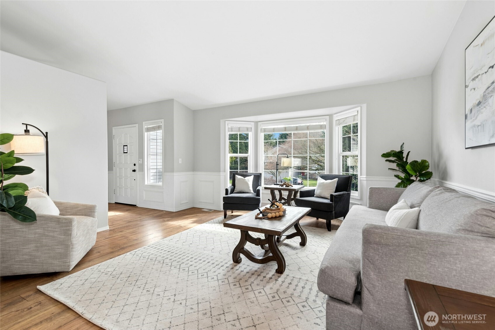 Open light filled rooms.