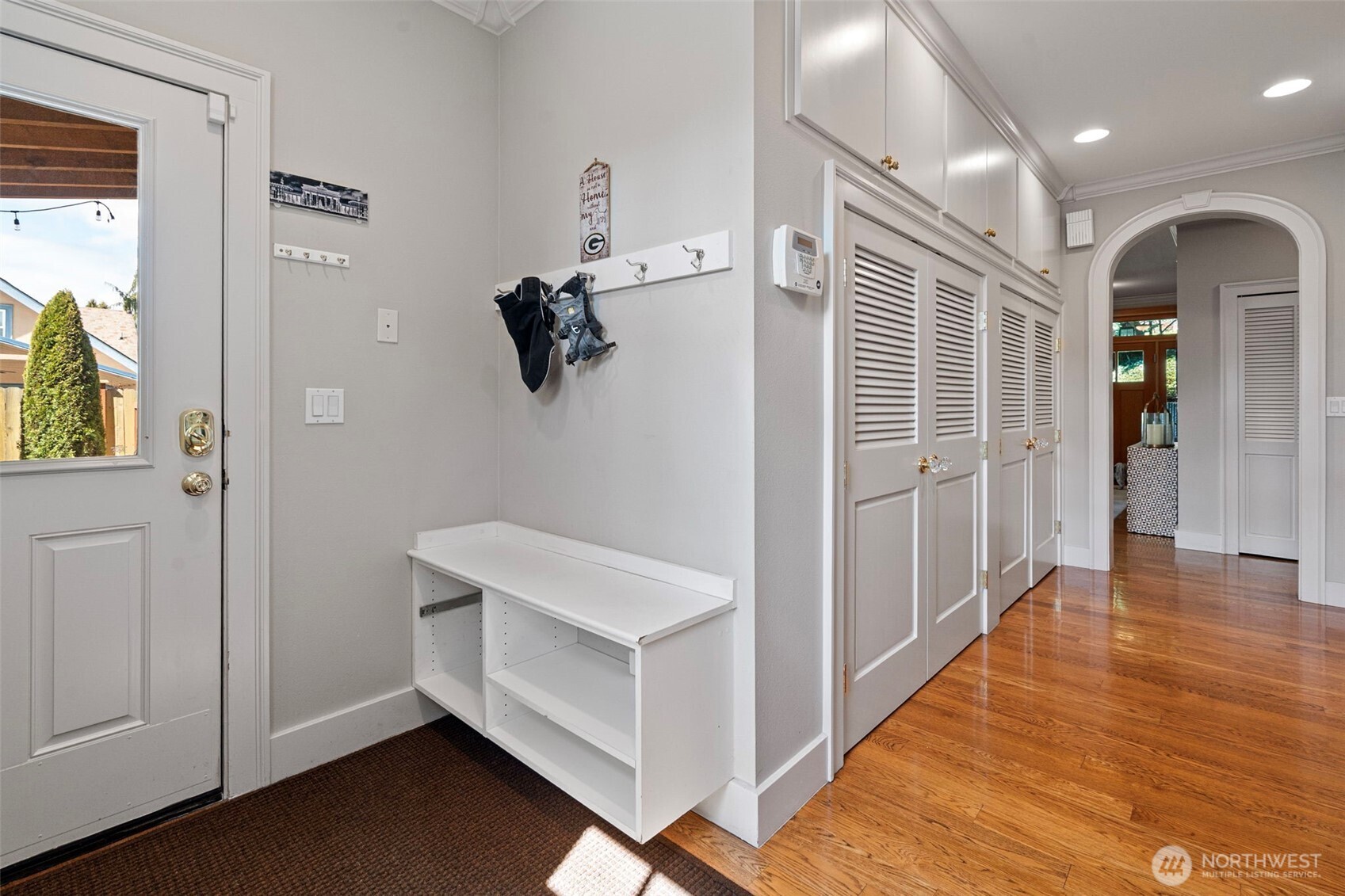 Door to backyard entry.