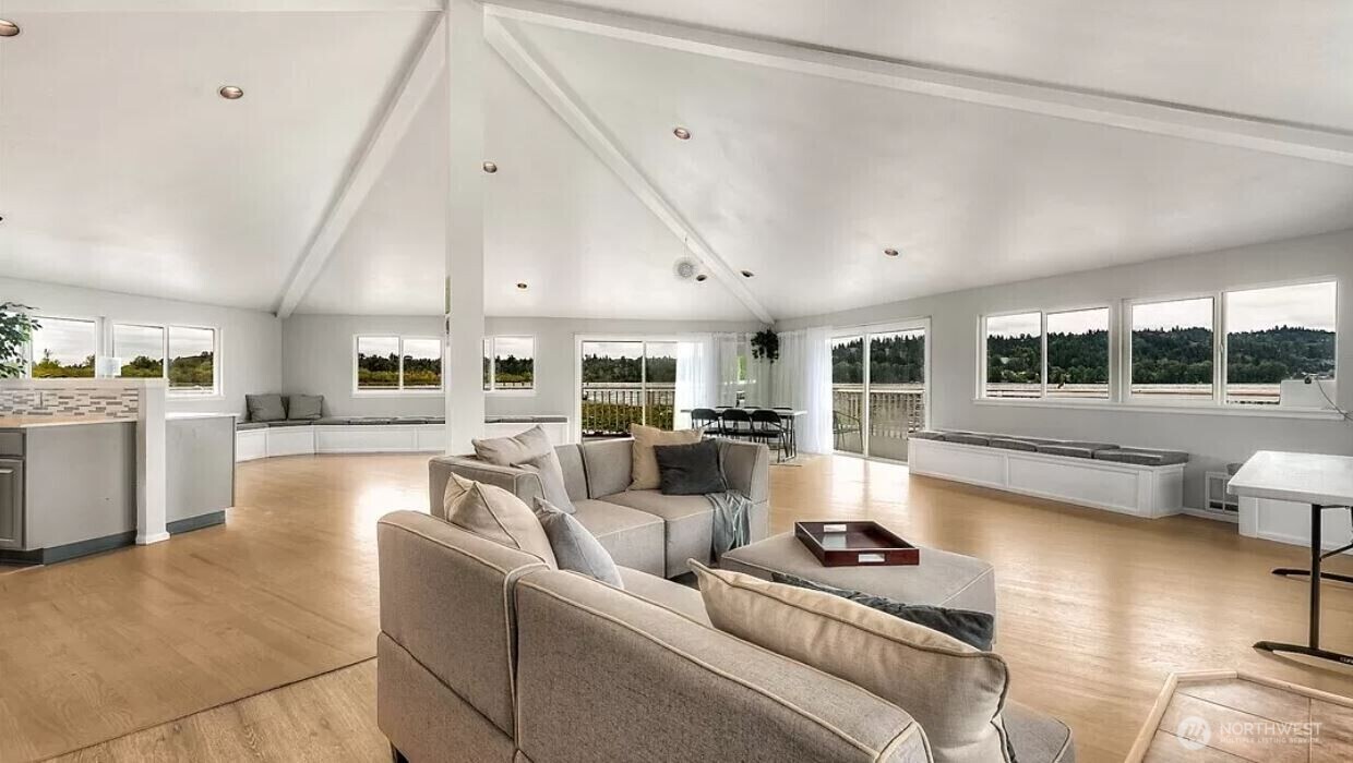 Incredible amenities include a cabana on the lake for private events.