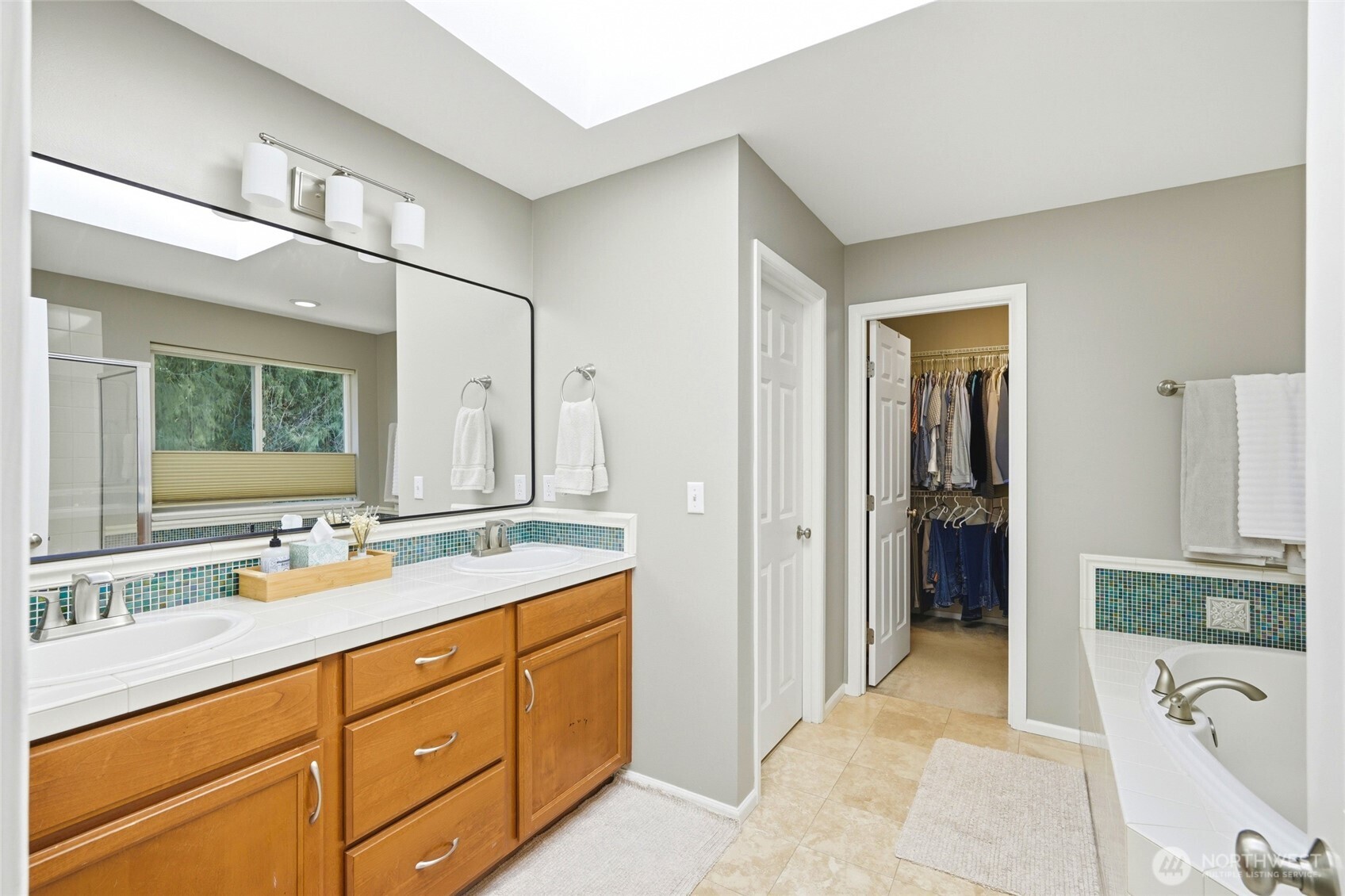 Large primary bathroom.