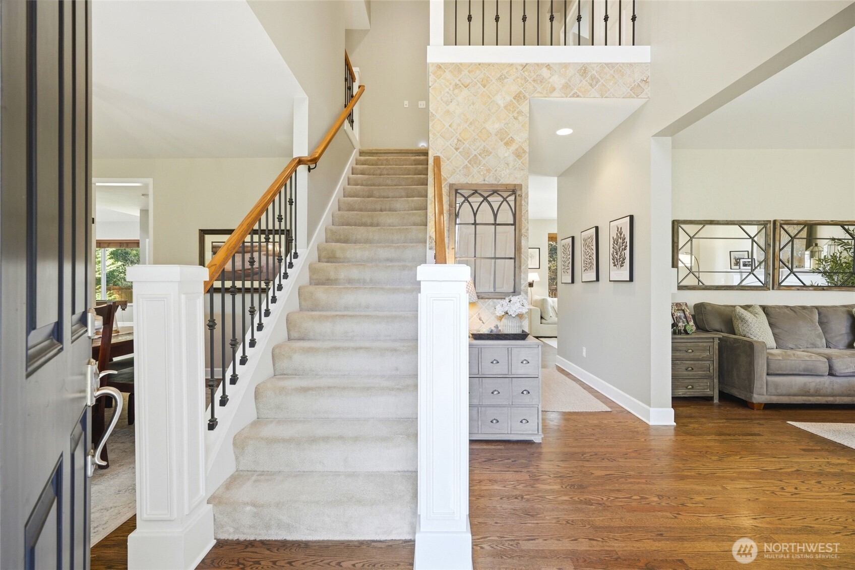 Hardwood floors throughout the main floor.