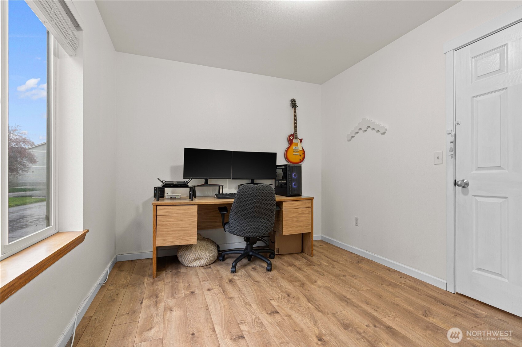 Main floor bedroom with closet.