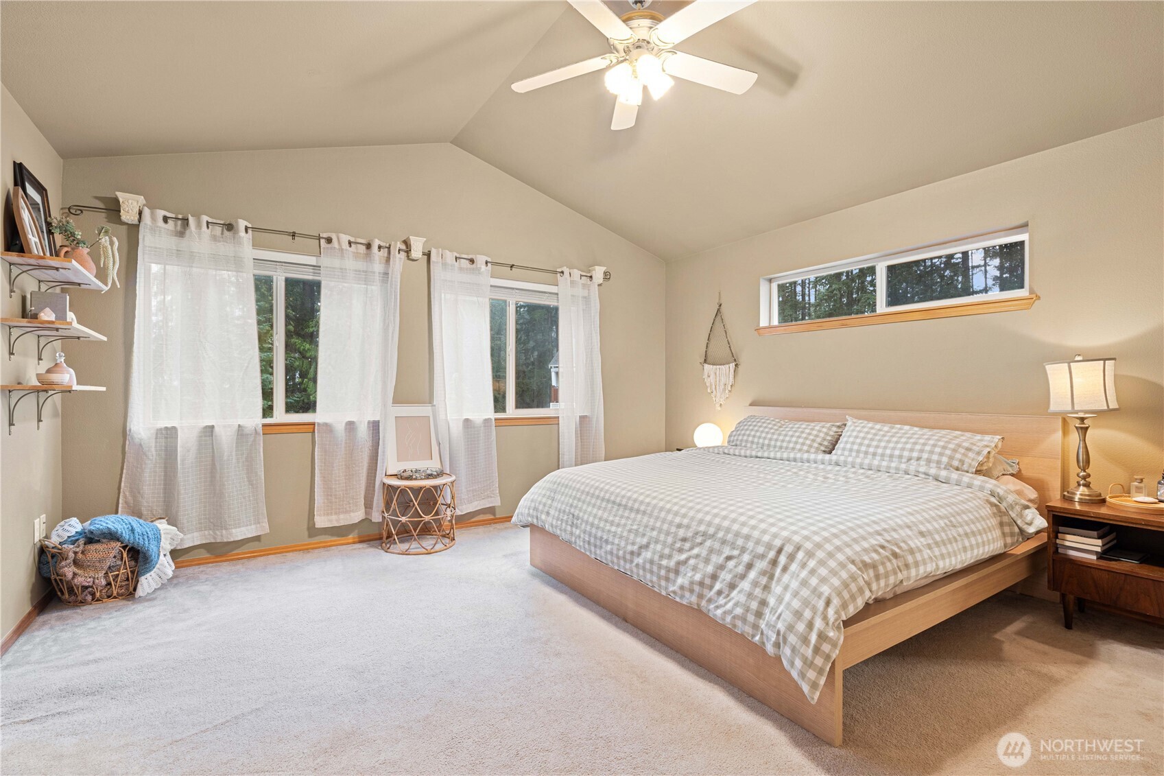 Light filled primary suite.