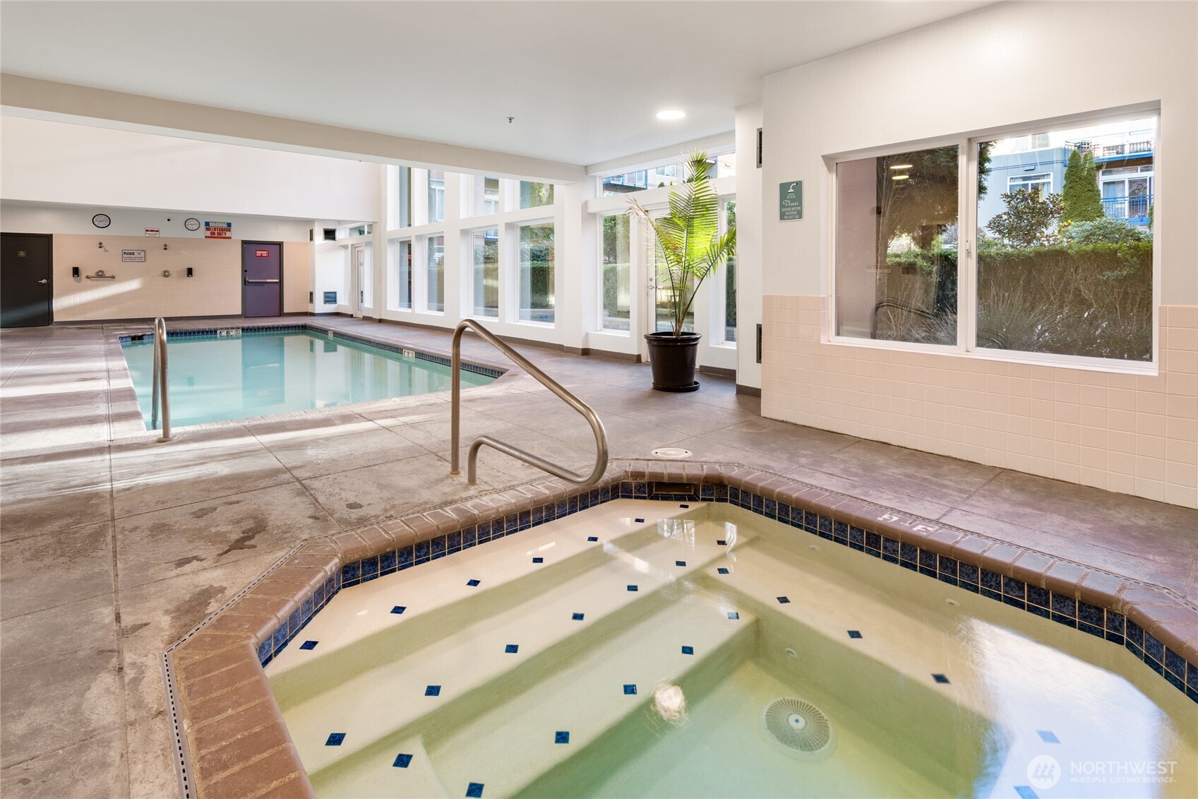 Soak away all your troubles in the community hot tub.