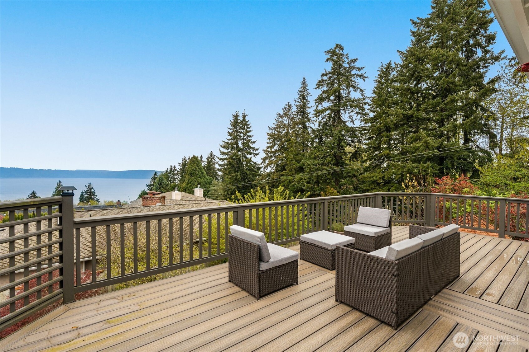 New Trex entertaining deck.