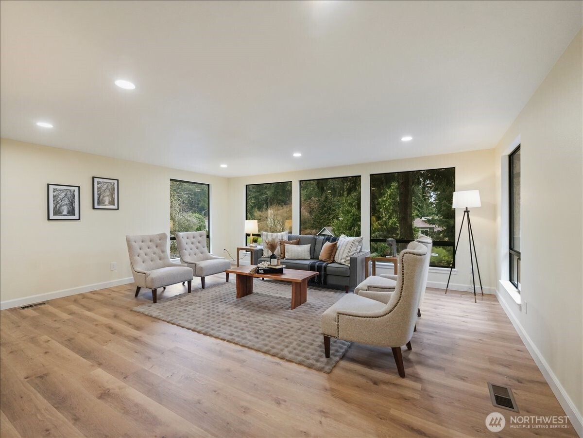 Dining room / bonus living and fireplace