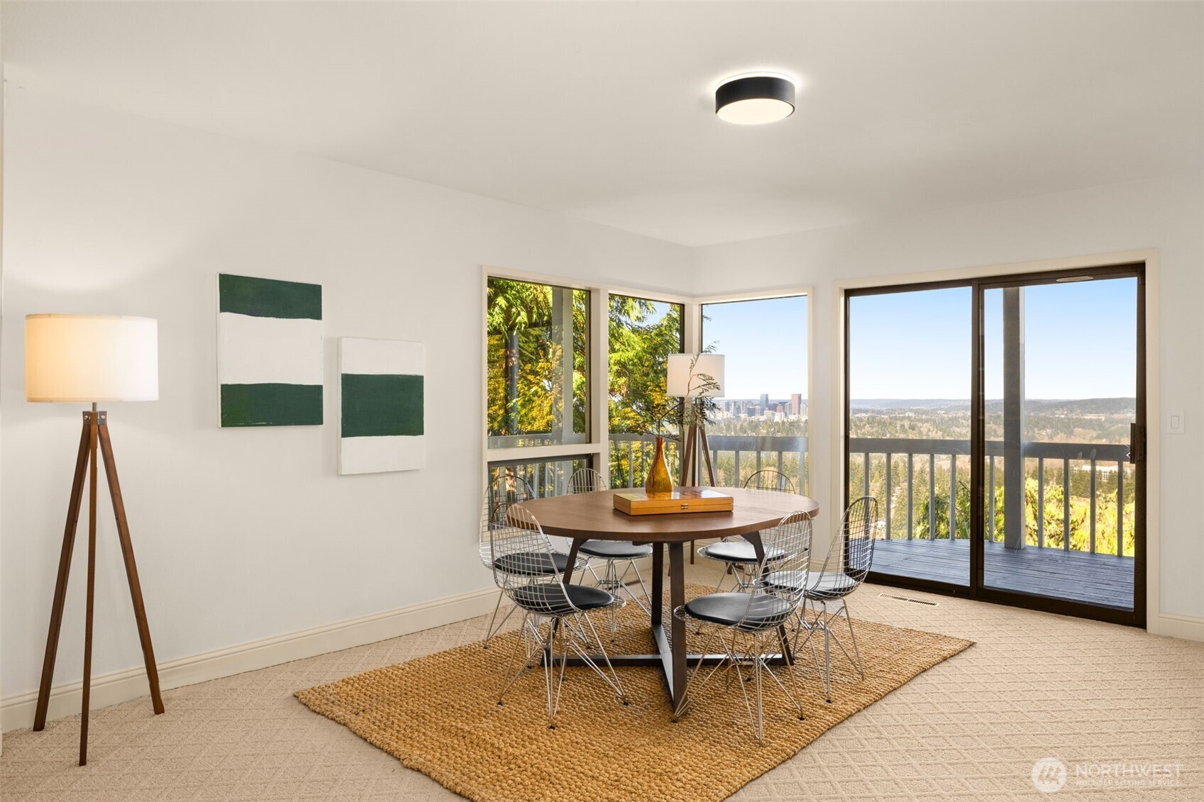 View from lower level living room!