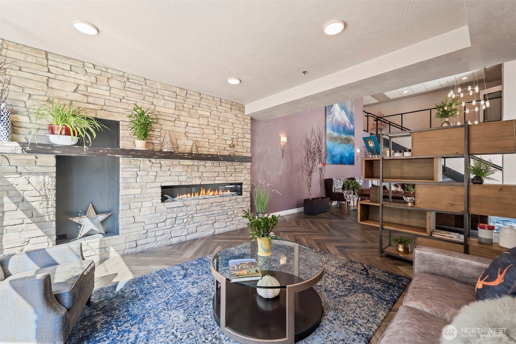 Read the latest novel by the cozy seating area located just off the lobby.