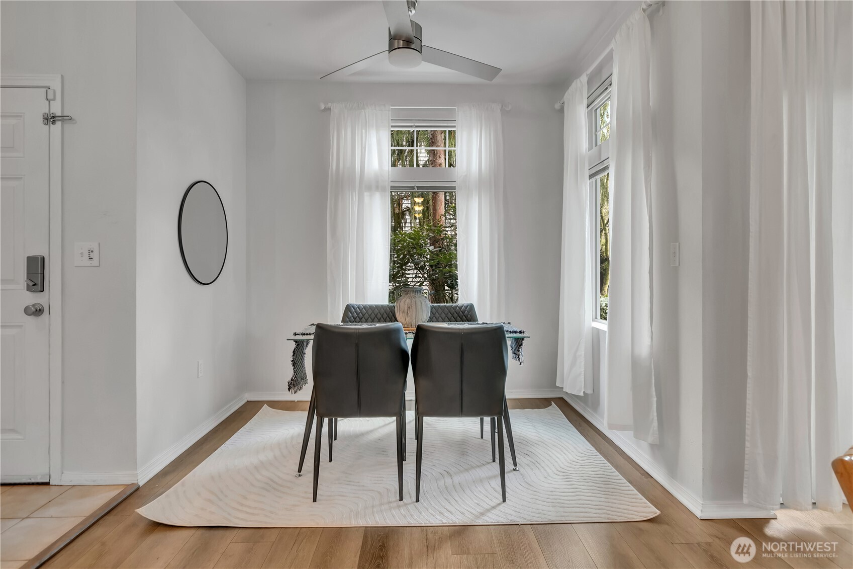 Dining space is just off the kitchen and living room.