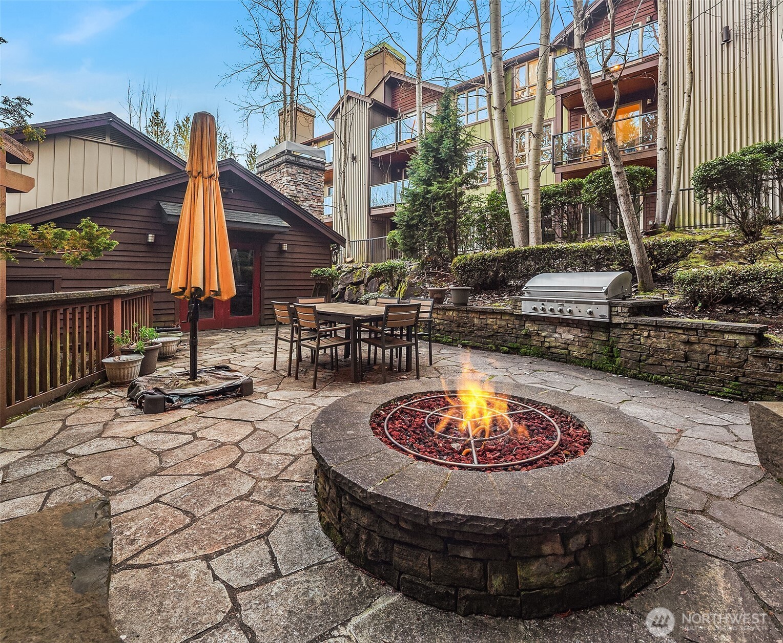 Community BBQ and Firepit area