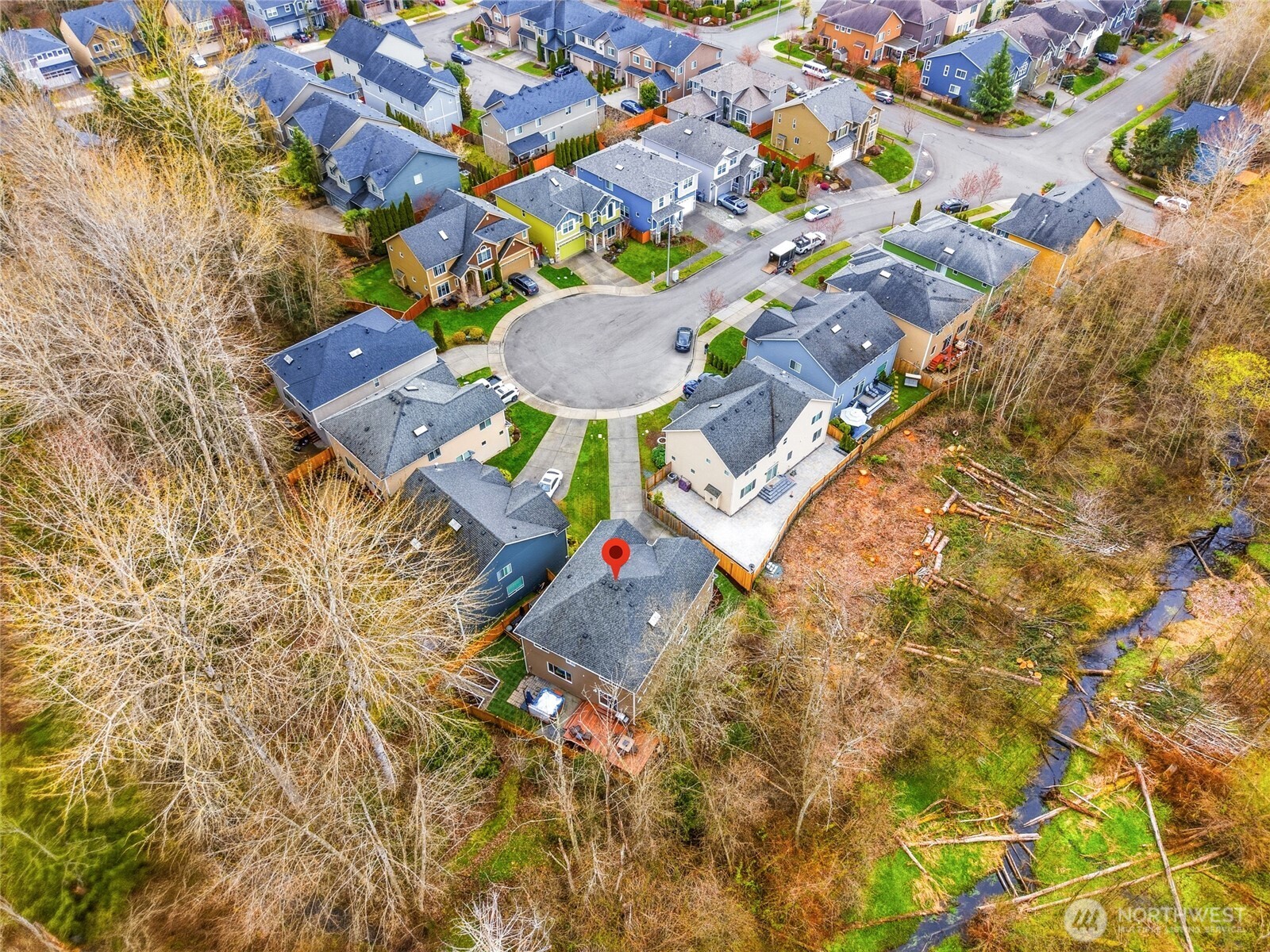 Home is at the end of a cul-de-sac and surrounded by an NGPA. That's about as private as it gets.