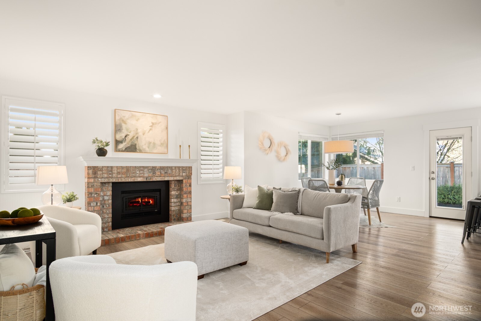 Living room with gas fireplace