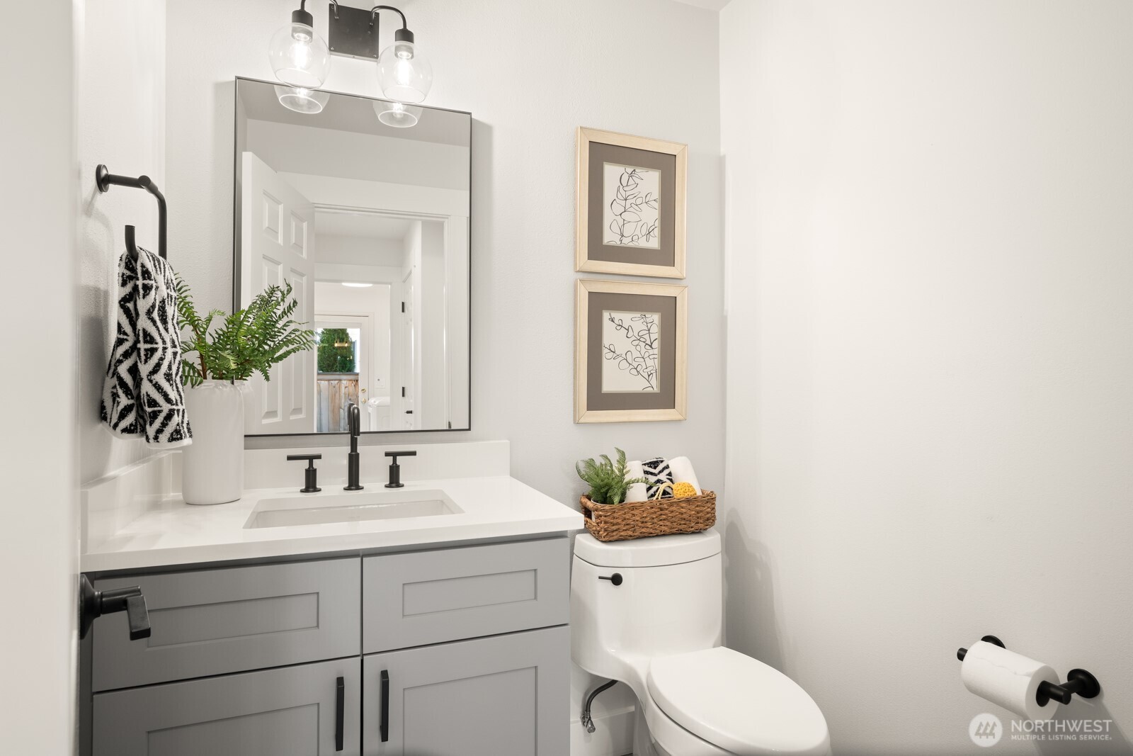 Remodeled main floor powder room