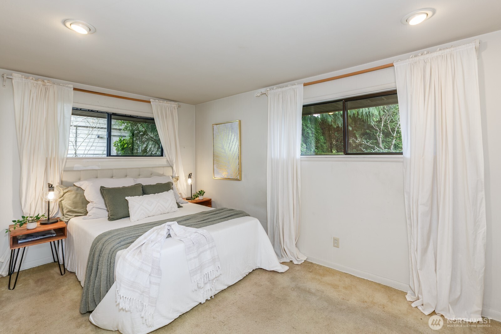 Primary bedroom with attached bathroom.