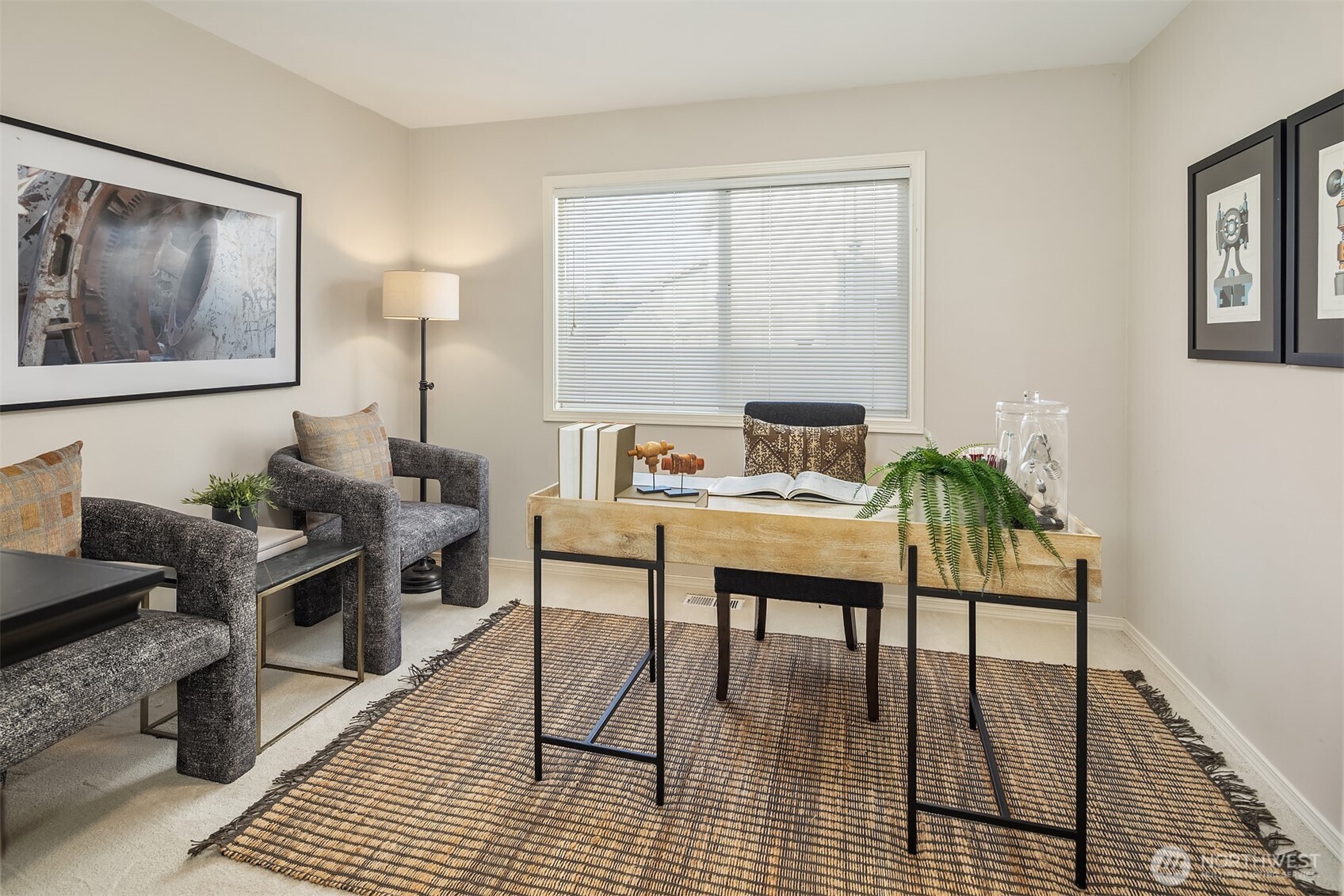 An extra large primary suite with a 5 piece bathroom and large walk in closet.