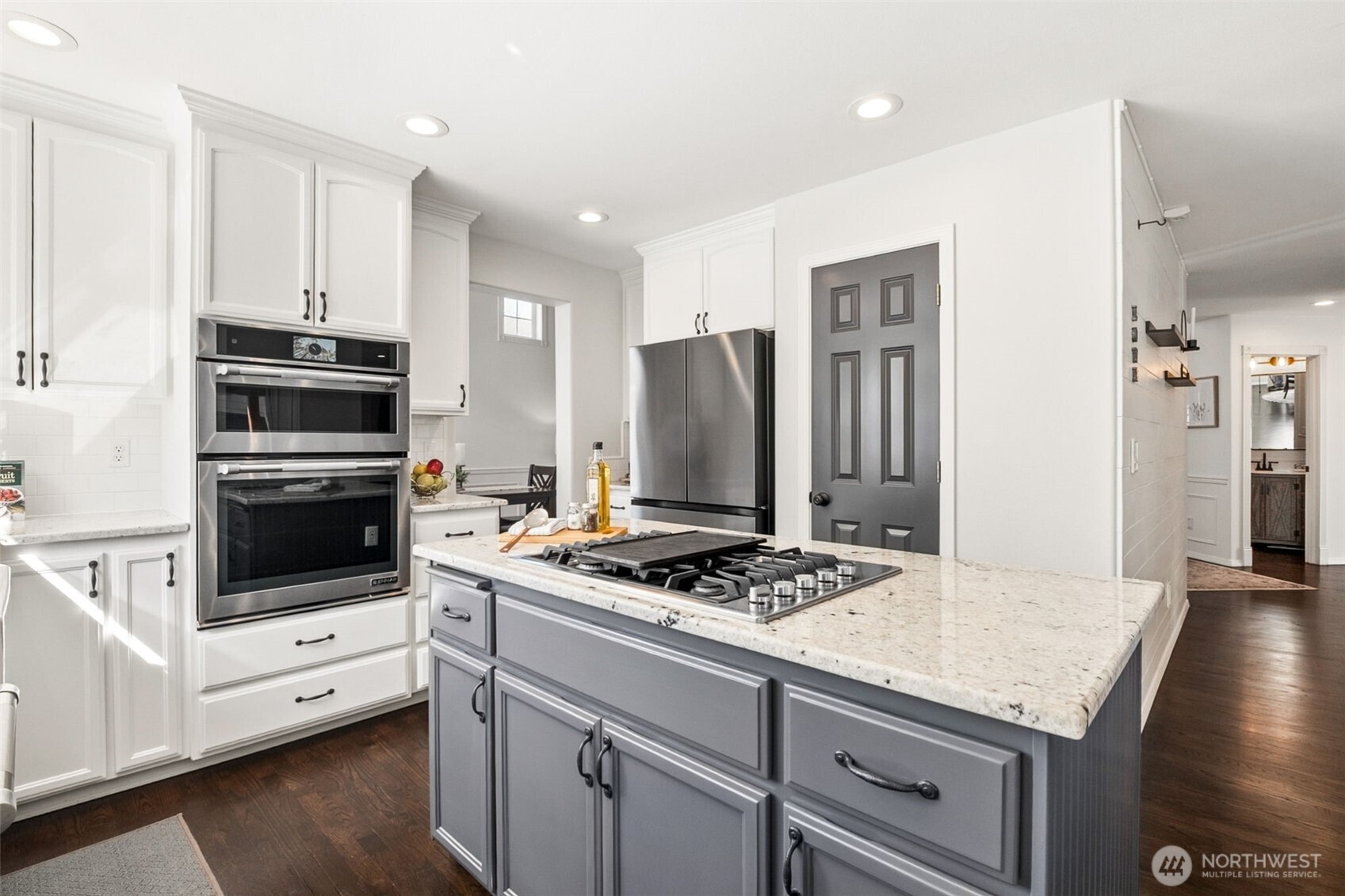 Remodeled kitchen in 2016 means all the appliances are less than 10 years old. All new cabinets & drawers, granite countertops -- and a surprising under-stair pantry (must see!)