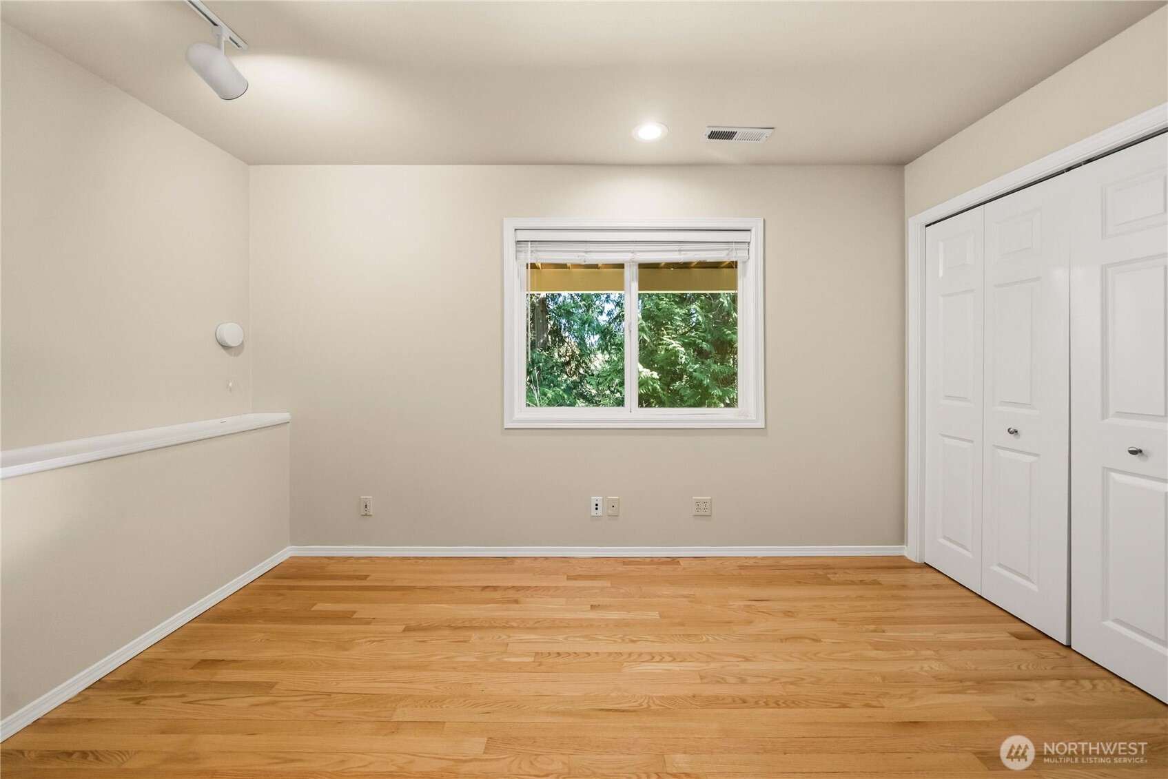 Walk-in closet off the lower level bedroom.