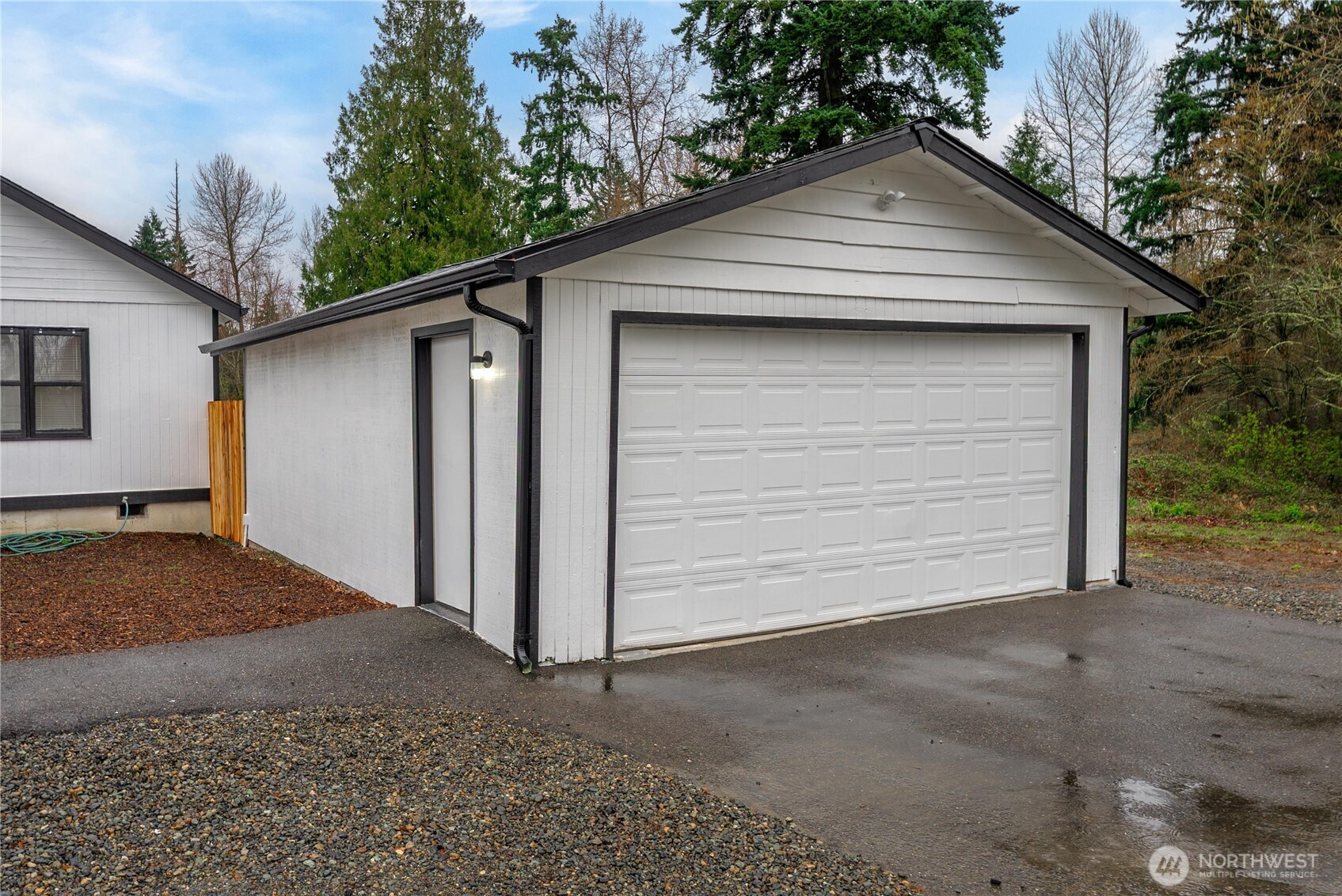 Large double car detached garage