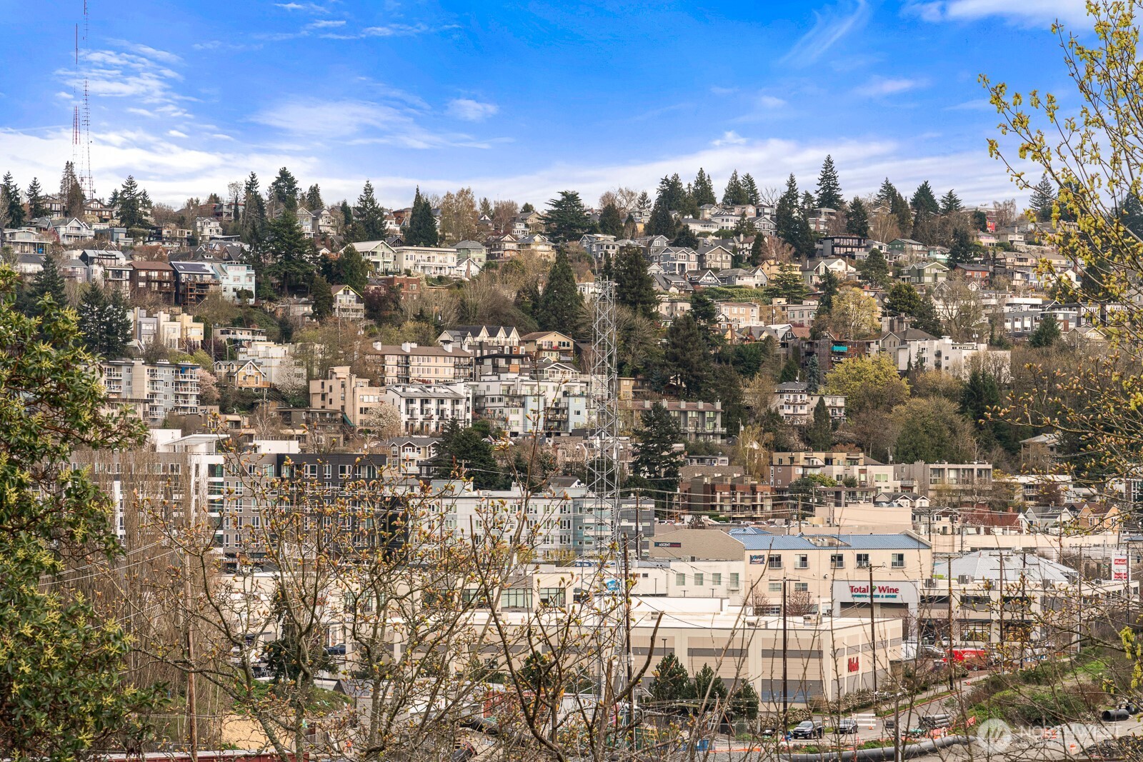 View from deck across Interbay towards Queen Anne.