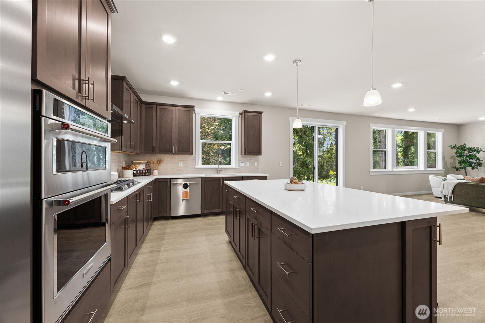 Kitchen designed for entertaining with expansive prep space and seamless flow.