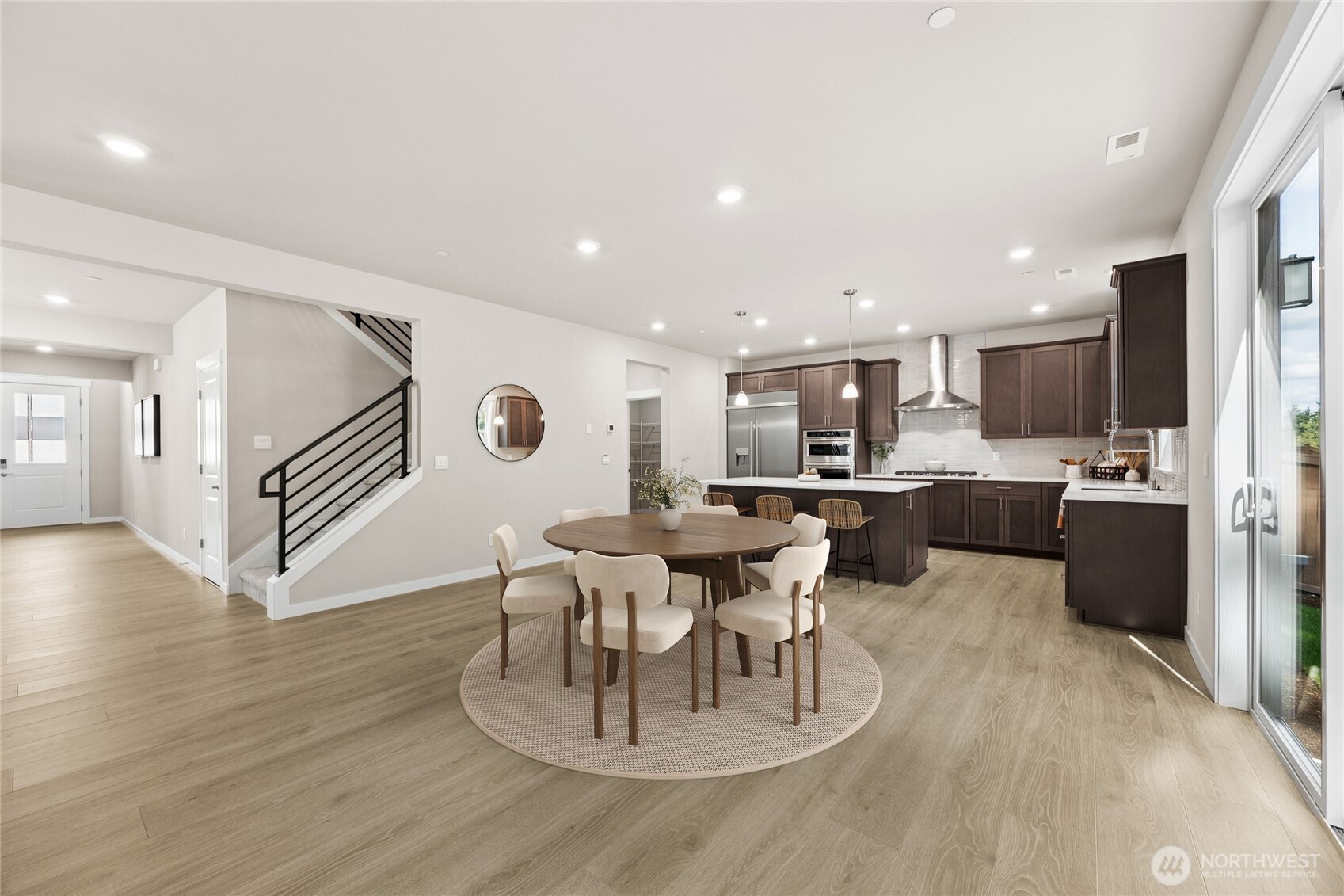 Spacious main floor office or bedroom with 3/4 bath just across the hall.