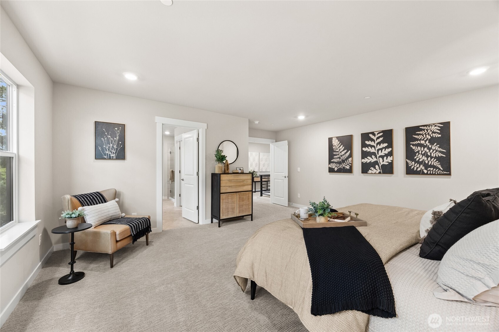 Laundry just off the primary closet, washer & dryer are an option that can be added